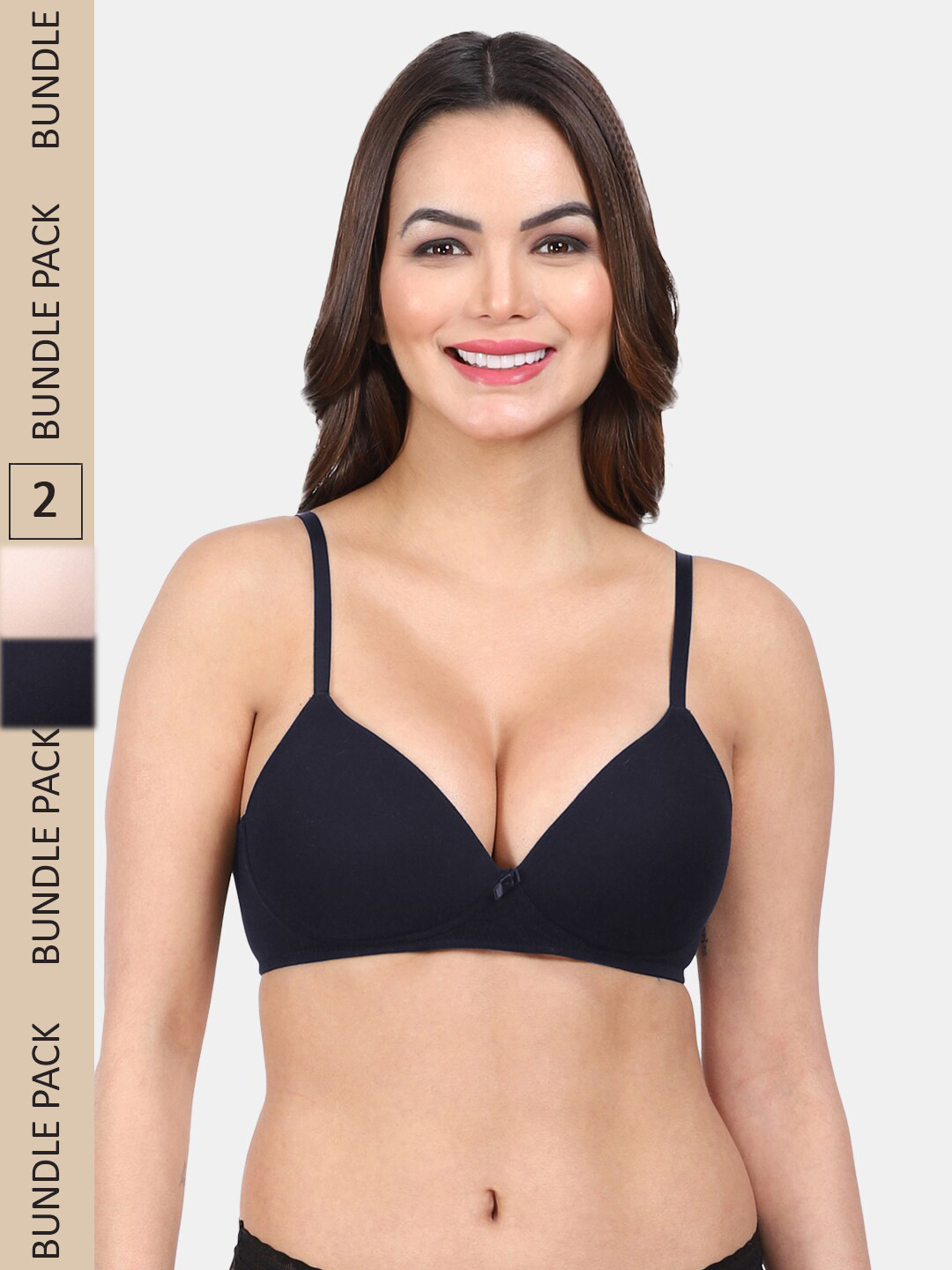 Amour Secret Pack Of 2 Lightly Padded Seamless All Day Comfort T-shirt Bra, Navy blue
Amour Secret Pack Of 2 Lightly Padded Seamless All Day Comfort T-shirt Bra, Navy blue