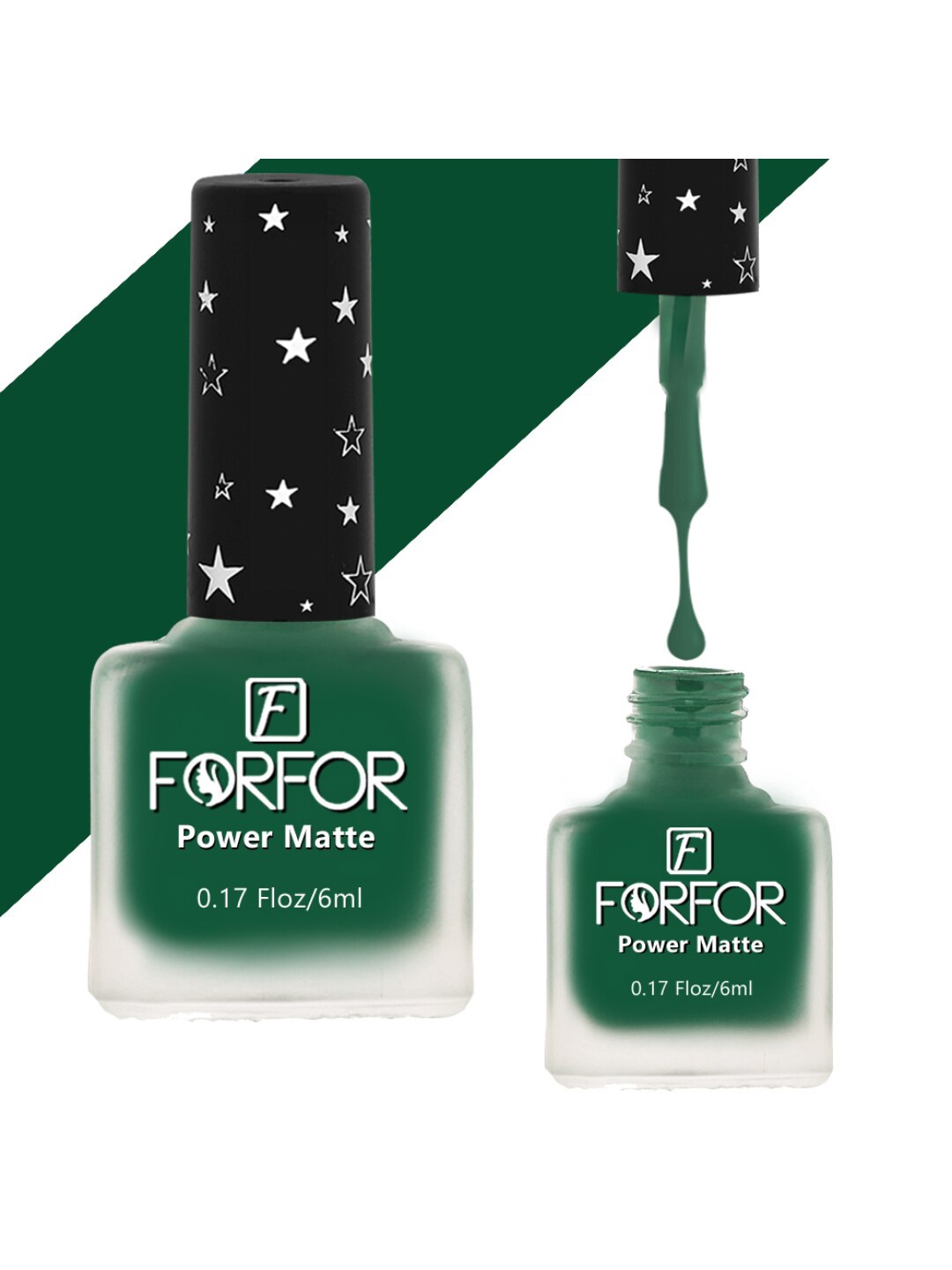 FORFOR Power Matte Set Of 12 Long Lasting HD Colours Nail Polishes-6ml Each-Combo No. 33, Green
FORFOR Power Matte Set Of 12 Long Lasting HD Colours Nail Polishes-6ml Each-Combo No. 33, Green