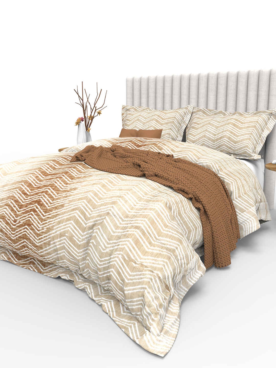 THE WHITE MOSS Brown & Striped 350 TC Pure Cotton King Bedsheet with 2 Pillow Covers
THE WHITE MOSS Brown & Striped 350 TC Pure Cotton King Bedsheet with 2 Pillow Covers