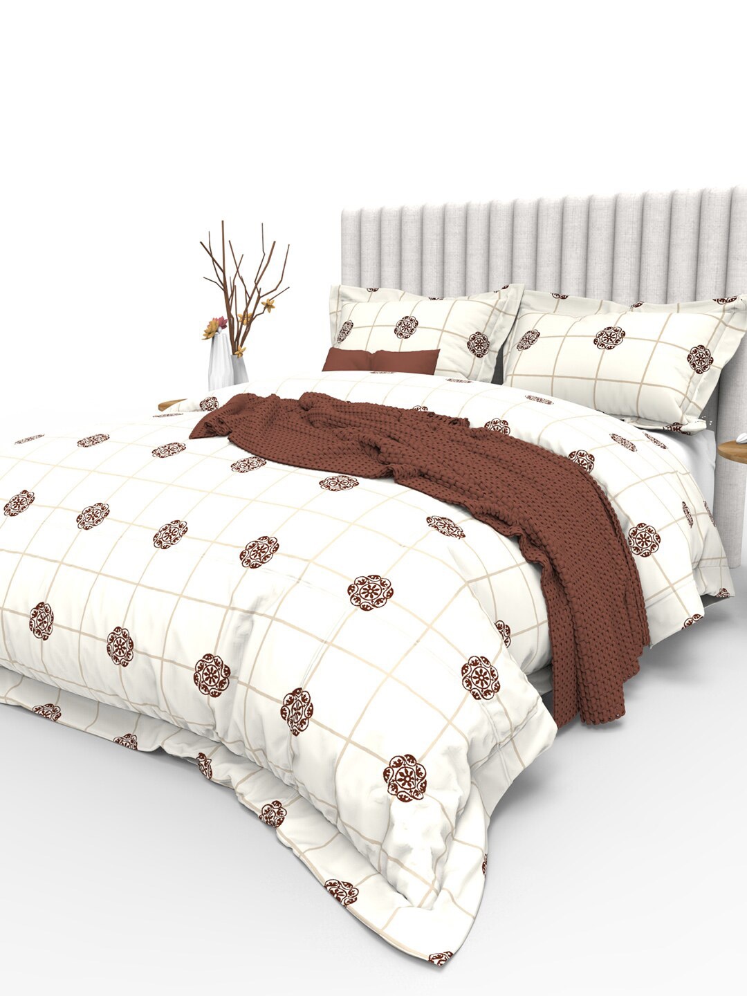 THE WHITE MOSS White Ethnic Motifs 350 TC Pure Cotton King Bedsheet with 2 Pillow Covers
THE WHITE MOSS White Ethnic Motifs 350 TC Pure Cotton King Bedsheet with 2 Pillow Covers
