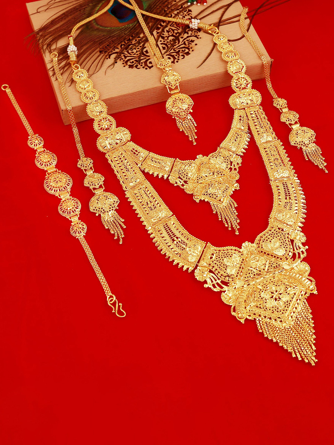 MANSIYAORANGE Gold-Plated Long Jewellery Set 
MANSIYAORANGE Gold-Plated Long Jewellery Set