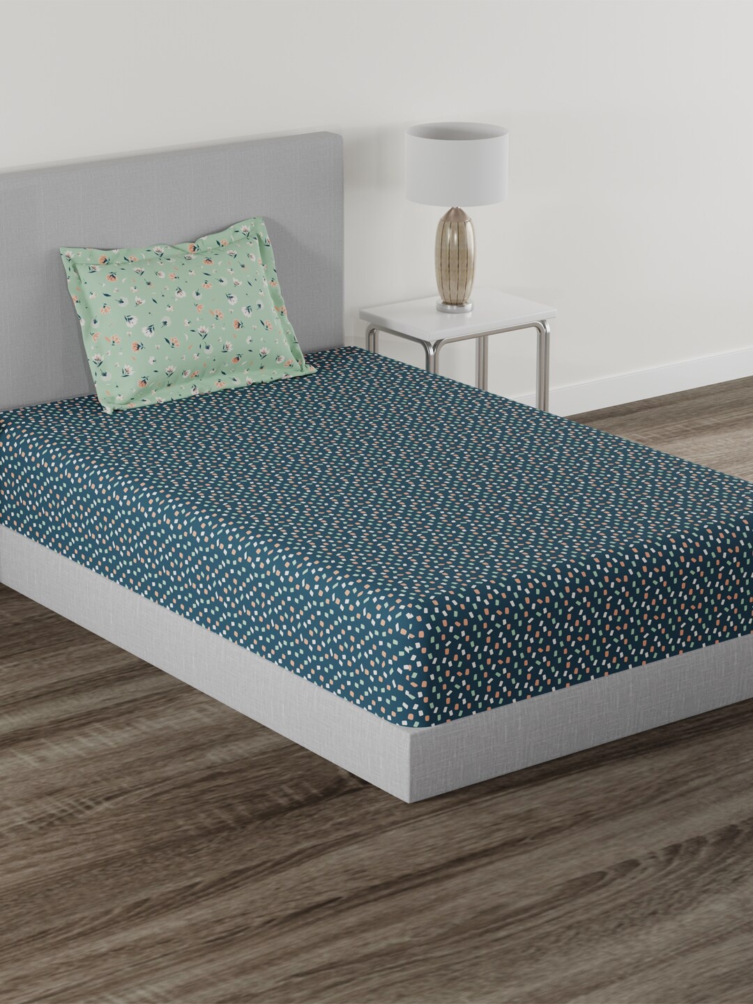 MYTRIDENT Everyday Blue Orange Abstract 120 TC Pure Cotton Single Bedsheet Pillow Cover
MYTRIDENT Everyday Blue Orange Abstract 120 TC Pure Cotton Single Bedsheet Pillow Cover