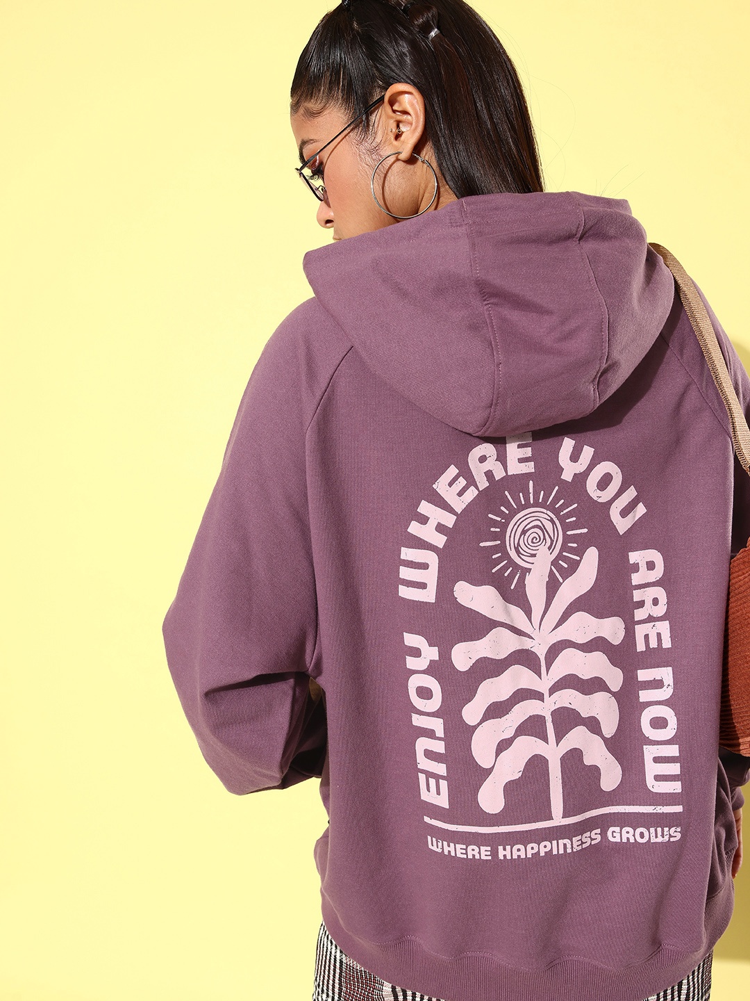 The Roadster Life Co. Printed Hooded Optimistic Autumn Back Prints Sweatshirt, Purple
The Roadster Life Co. Printed Hooded Optimistic Autumn Back Prints Sweatshirt, Purple