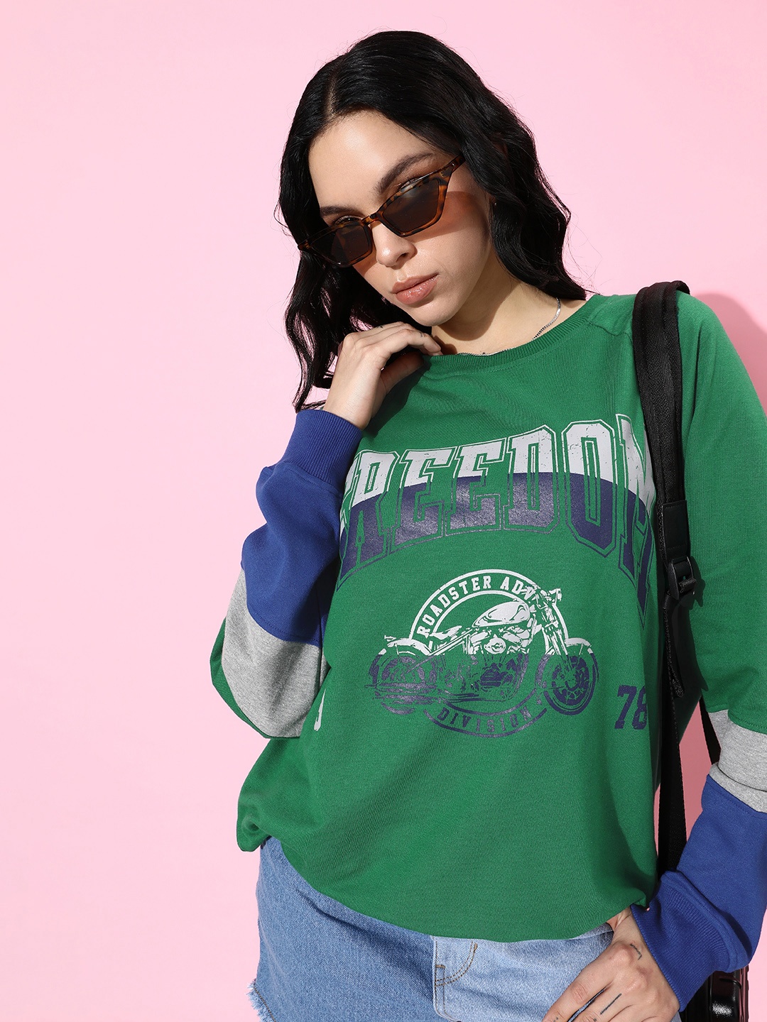 The Roadster Life Co. Printed November-Winter Discotheque-Very Varsity Sweatshirt, Green
The Roadster Life Co. Printed November-Winter Discotheque-Very Varsity Sweatshirt, Green