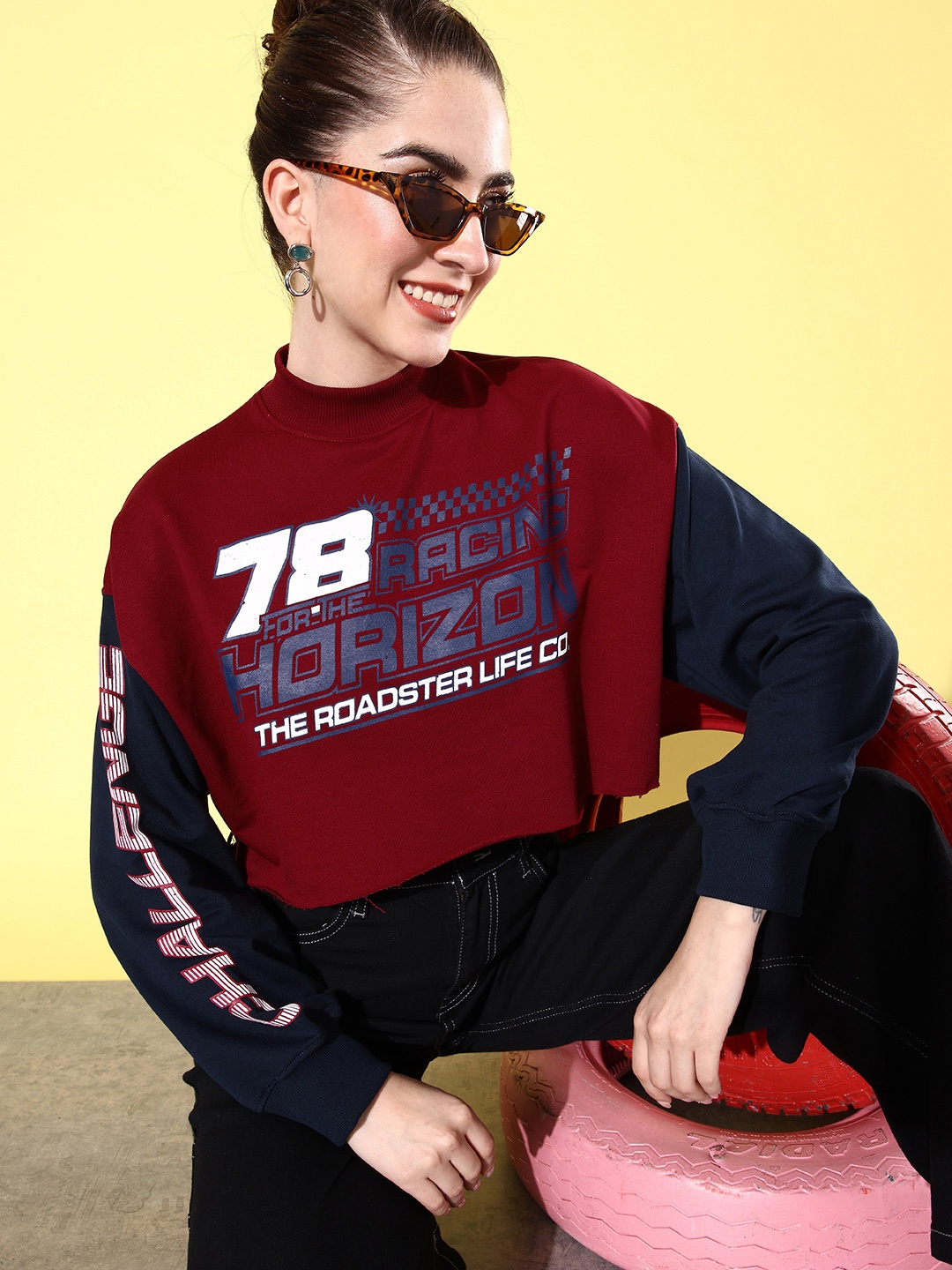 The Roadster Life Co. December-Frosty Winters-Motorgirl & Bikers Crop Sweatshirt, Maroon
The Roadster Life Co. December-Frosty Winters-Motorgirl & Bikers Crop Sweatshirt, Maroon