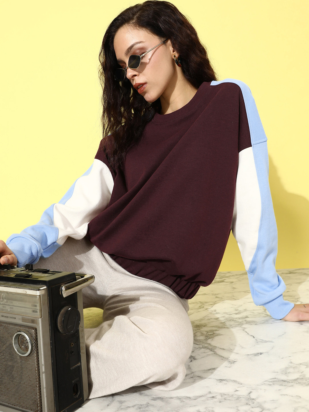 The Roadster Life Co. Colourblocked Frosty Winters DIY Sweatshirt, Brown
The Roadster Life Co. Colourblocked Frosty Winters DIY Sweatshirt, Brown