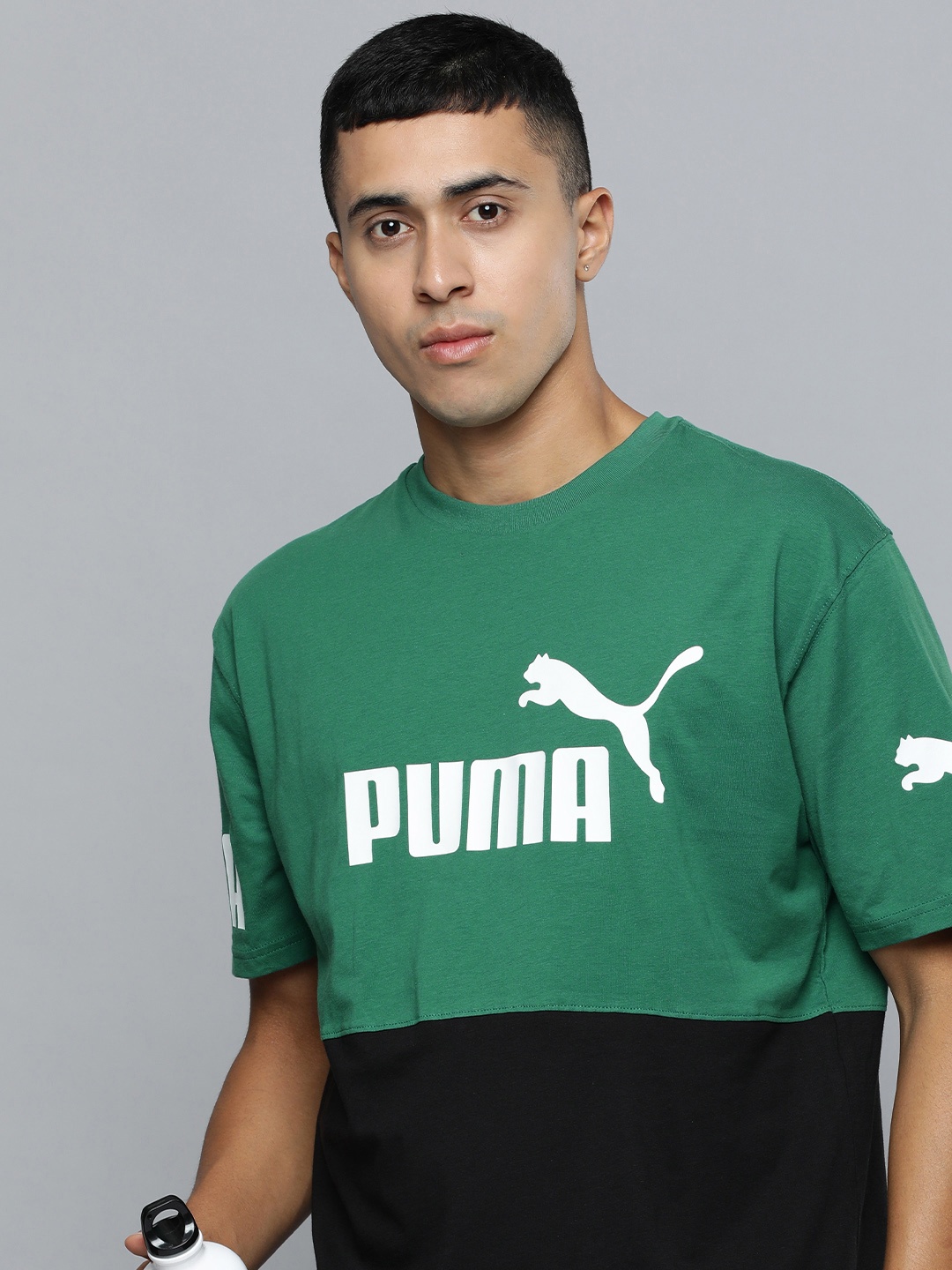 Puma Power Colourblocked Drop-Shoulder Sleeves Relaxed Fit Pure Cotton T-shirt, Green
Puma Power Colourblocked Drop-Shoulder Sleeves Relaxed Fit Pure Cotton T-shirt, Green