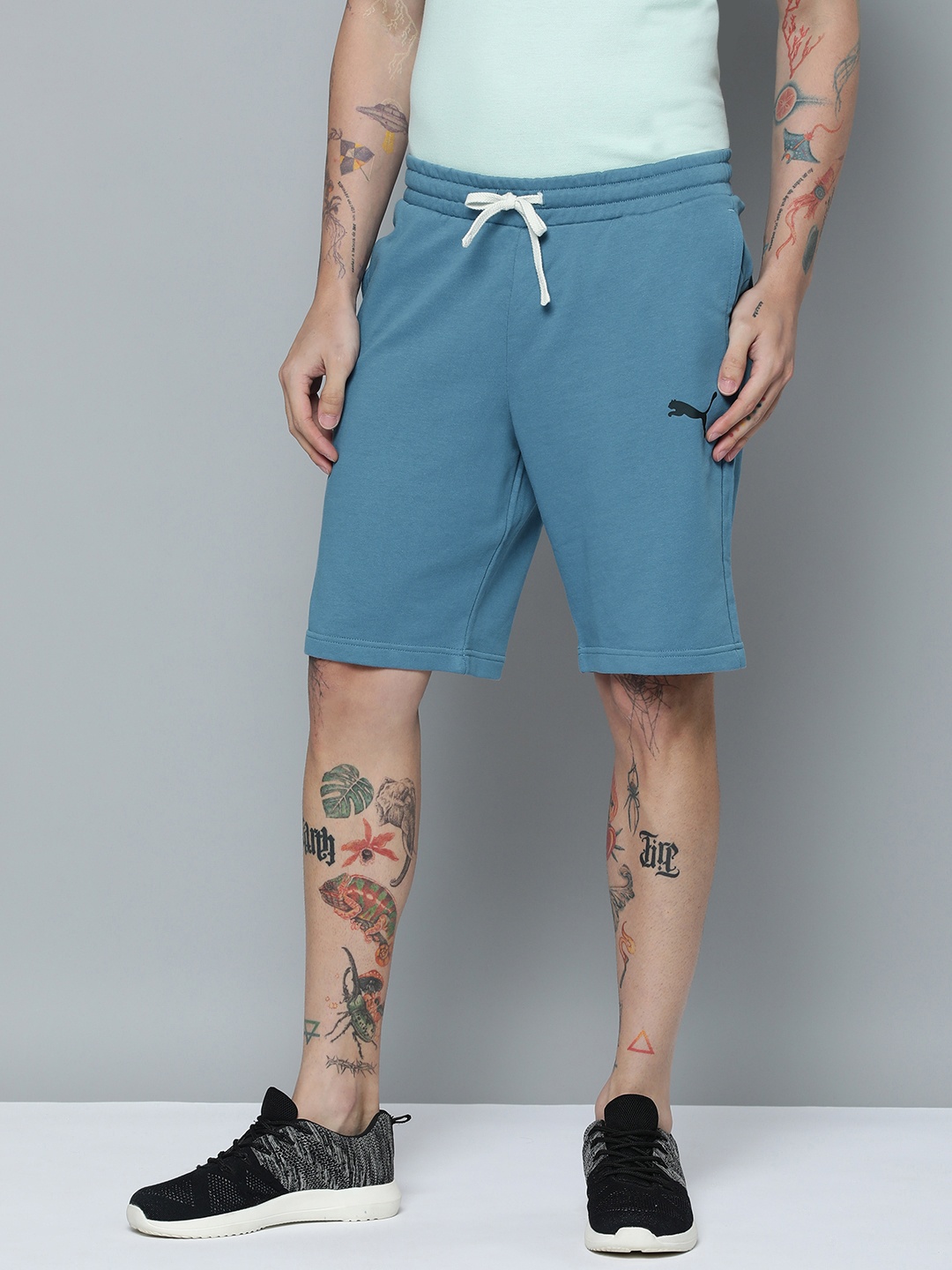 Puma Men Typography Printed Essential BETTER Mid-Rise Regular Fit Sport Sustainable Shorts, Blue
Puma Men Typography Printed Essential BETTER Mid-Rise Regular Fit Sport Sustainable Shorts, Blue