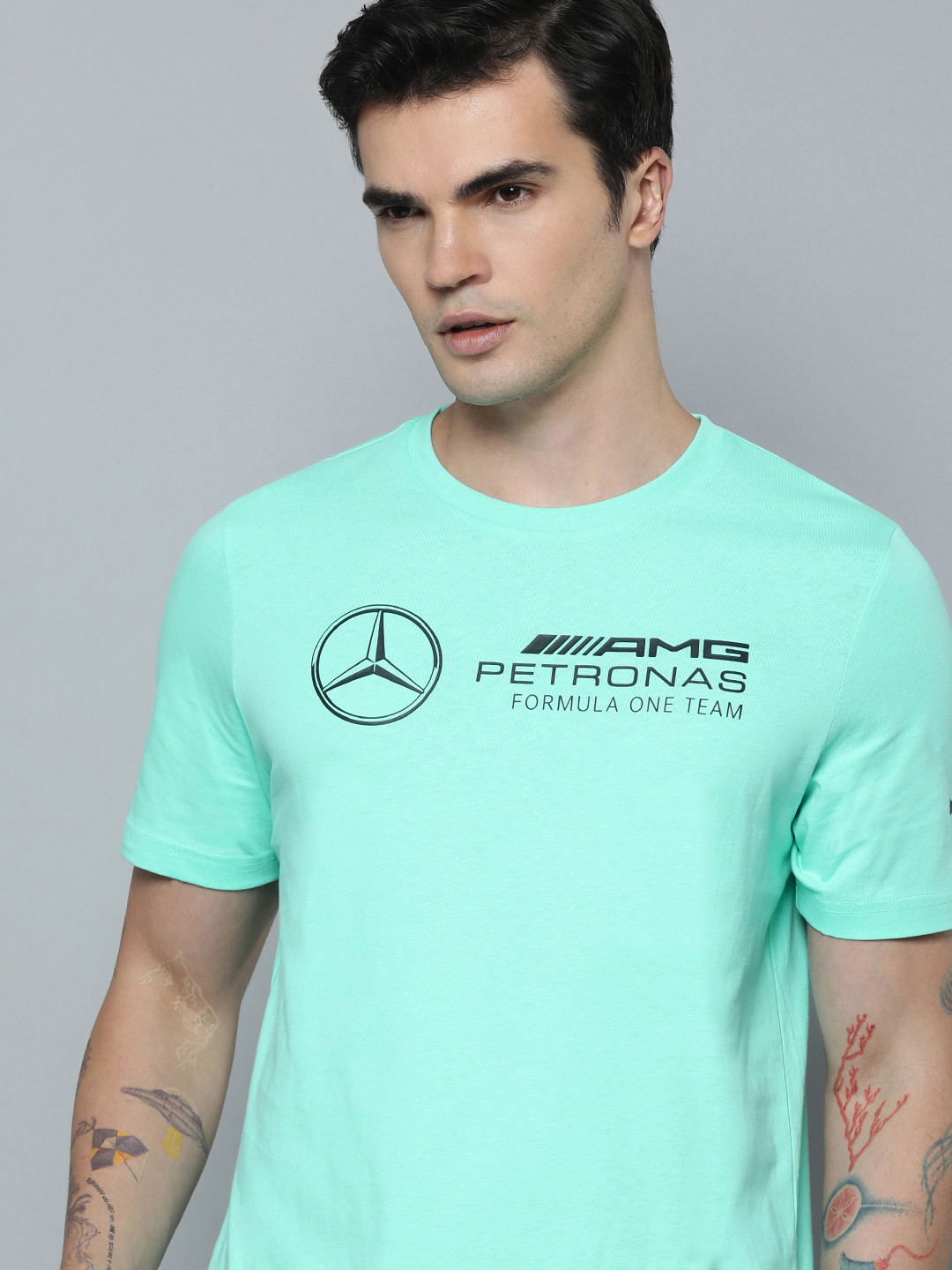 PUMA Motorsport Mercedes AMG Petronas F1 Essential Logo Regular Fit Knitted Cotton T-Shirt, Sea green
PUMA Motorsport Mercedes AMG Petronas F1 Essential Logo Regular Fit Knitted Cotton T-Shirt, Sea green