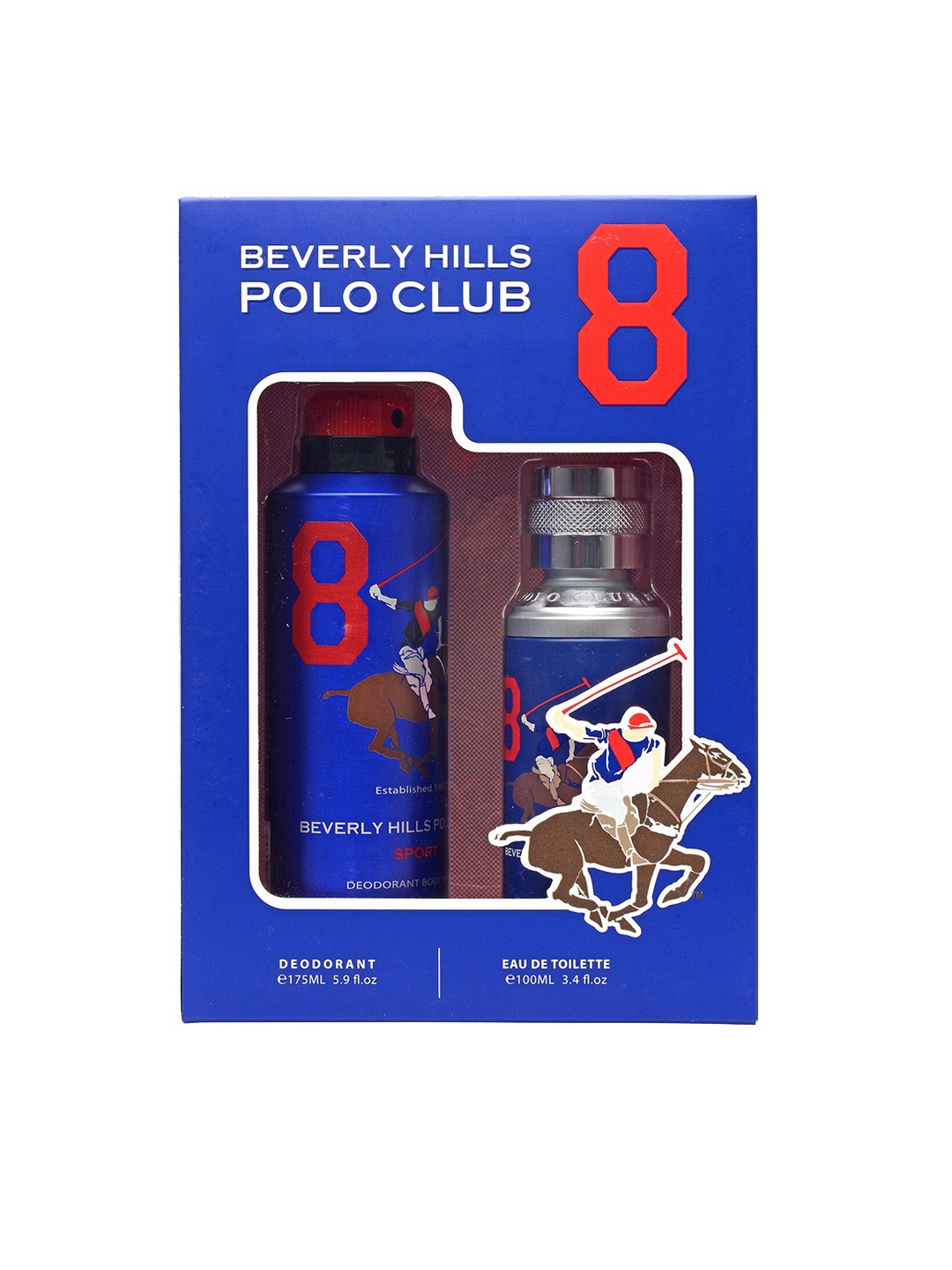Beverly Hills Polo Club Men Sport No.8 Gift Set - Eau De Toilette 100ml + Deodorant 175ml, Transparent
Beverly Hills Polo Club Men Sport No.8 Gift Set - Eau De Toilette 100ml + Deodorant 175ml, Transparent