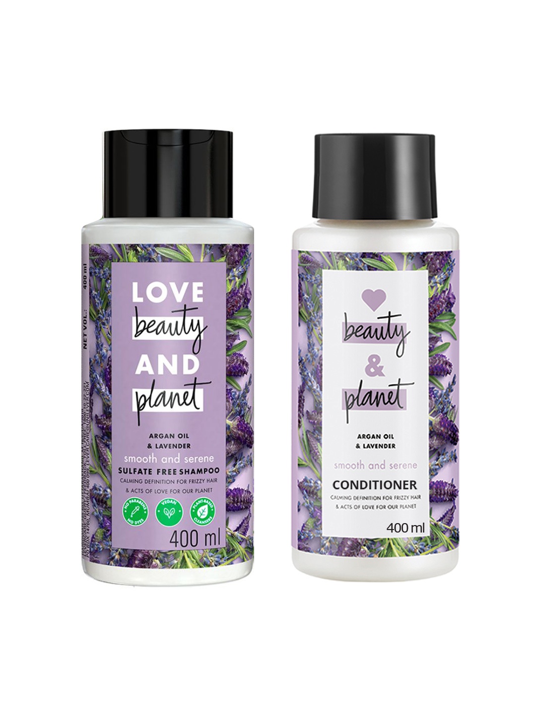 Love Beauty & Planet Argan Oil & Lavender Shampoo & Conditioner Set - 400ml each, White
Love Beauty & Planet Argan Oil & Lavender Shampoo & Conditioner Set - 400ml each, White