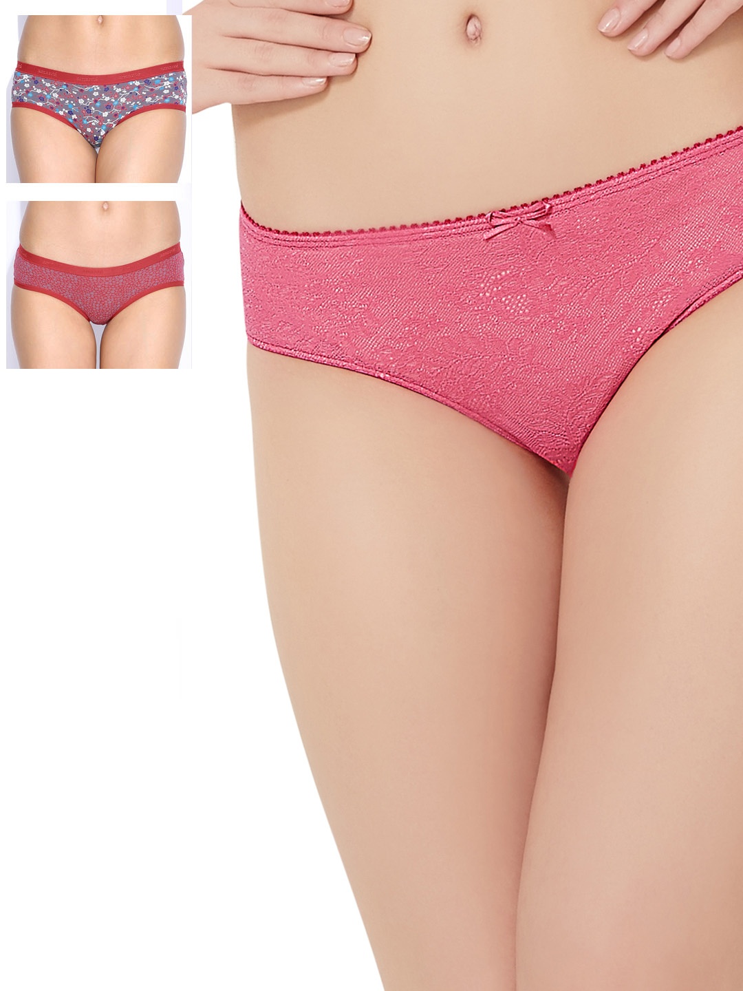 Amante Women Pack of 3 Briefs, Pink