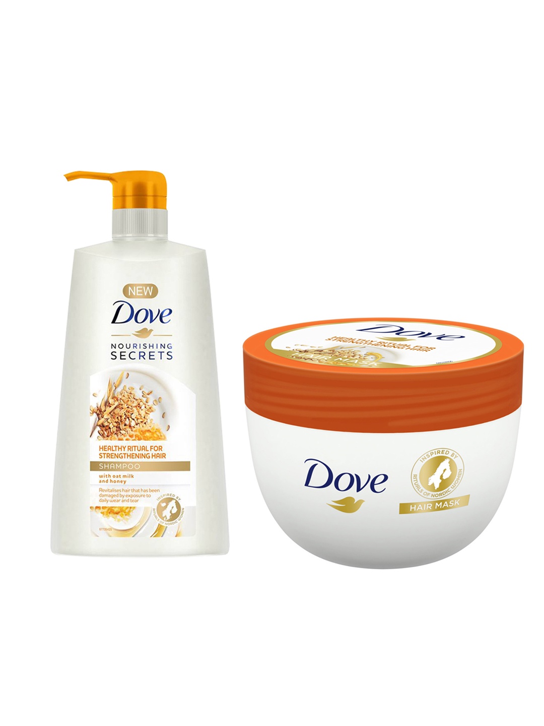 Dove Set of Healthy Ritual for Strengthening Hair Shampoo - 650 ml & Hair Mask - 300 ml, White
Dove Set of Healthy Ritual for Strengthening Hair Shampoo - 650 ml & Hair Mask - 300 ml, White