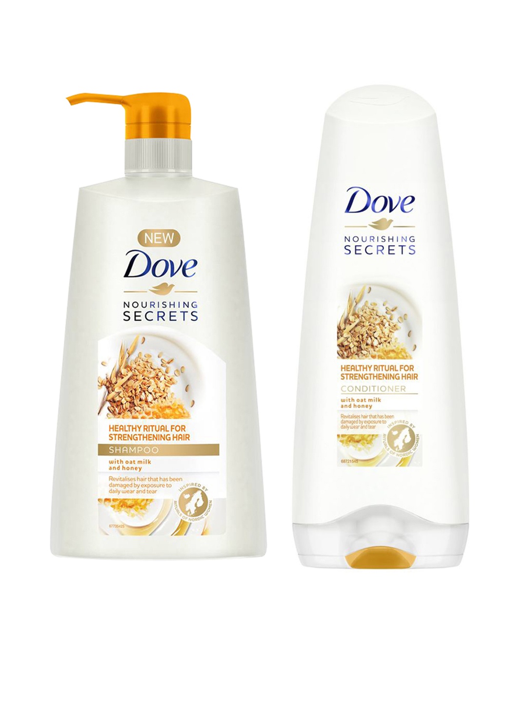 Dove Set of Healthy Ritual for Strengthening Hair Shampoo - 650 ml & Conditioner - 180 ml, White
Dove Set of Healthy Ritual for Strengthening Hair Shampoo - 650 ml & Conditioner - 180 ml, White