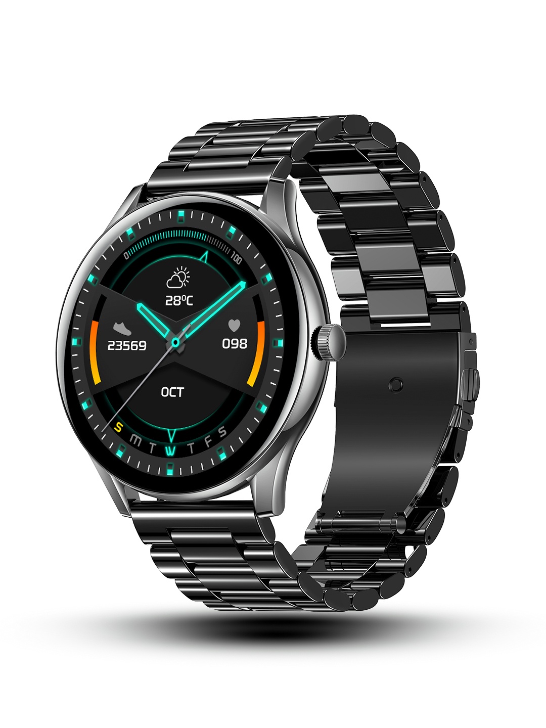 pebble Cosmos Bold Pro 1.39" IPS Display 500 Nits Metal Chain BT Calling Voice assistance, Metallic
pebble Cosmos Bold Pro 1.39" IPS Display 500 Nits Metal Chain BT Calling Voice assistance, Metallic