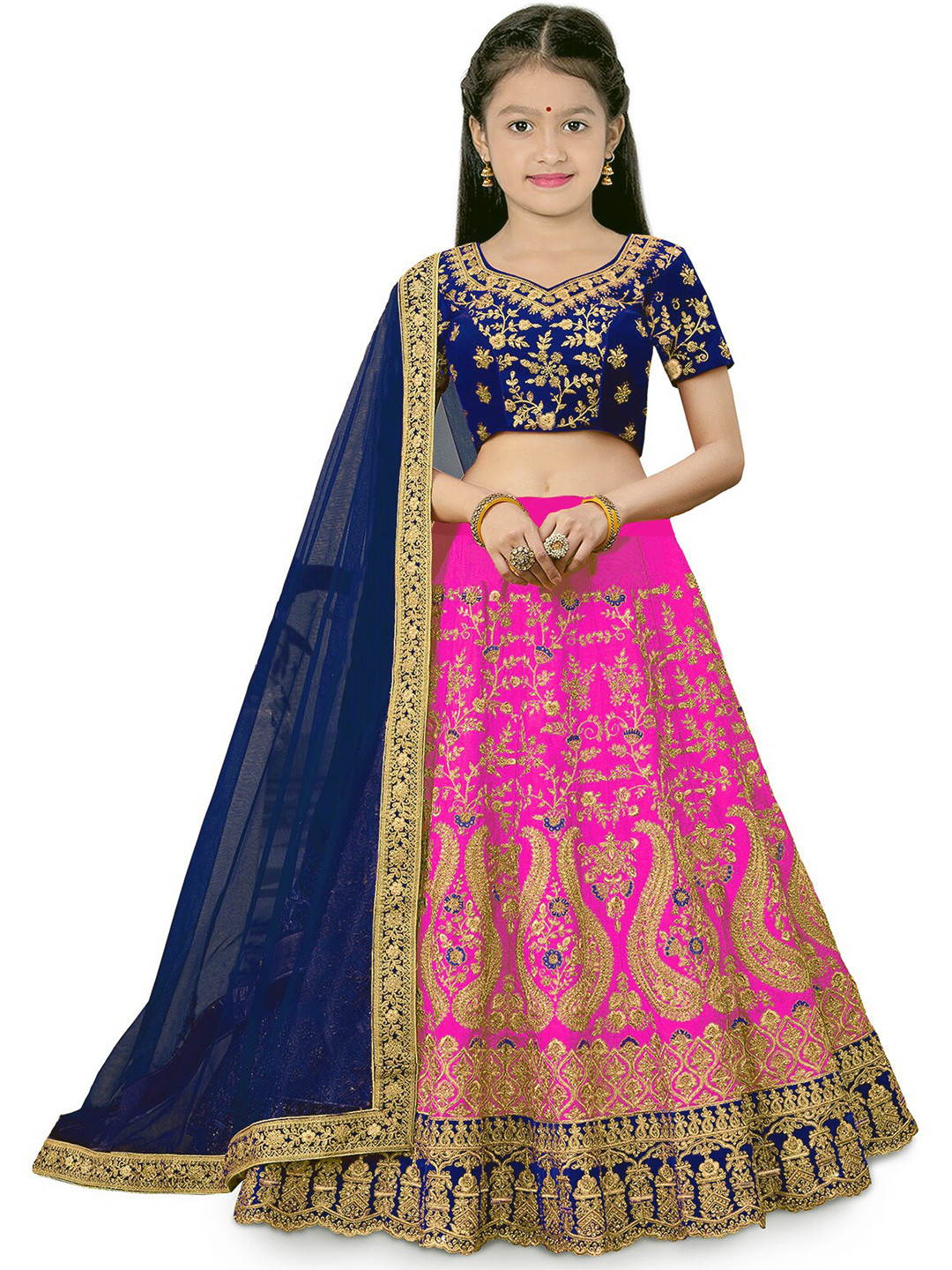 Kedar Fab Girls Embroidered Semi-Stitched Lehenga & Unstitched Blouse With Dupatta, Pink
Kedar Fab Girls Embroidered Semi-Stitched Lehenga & Unstitched Blouse With Dupatta, Pink