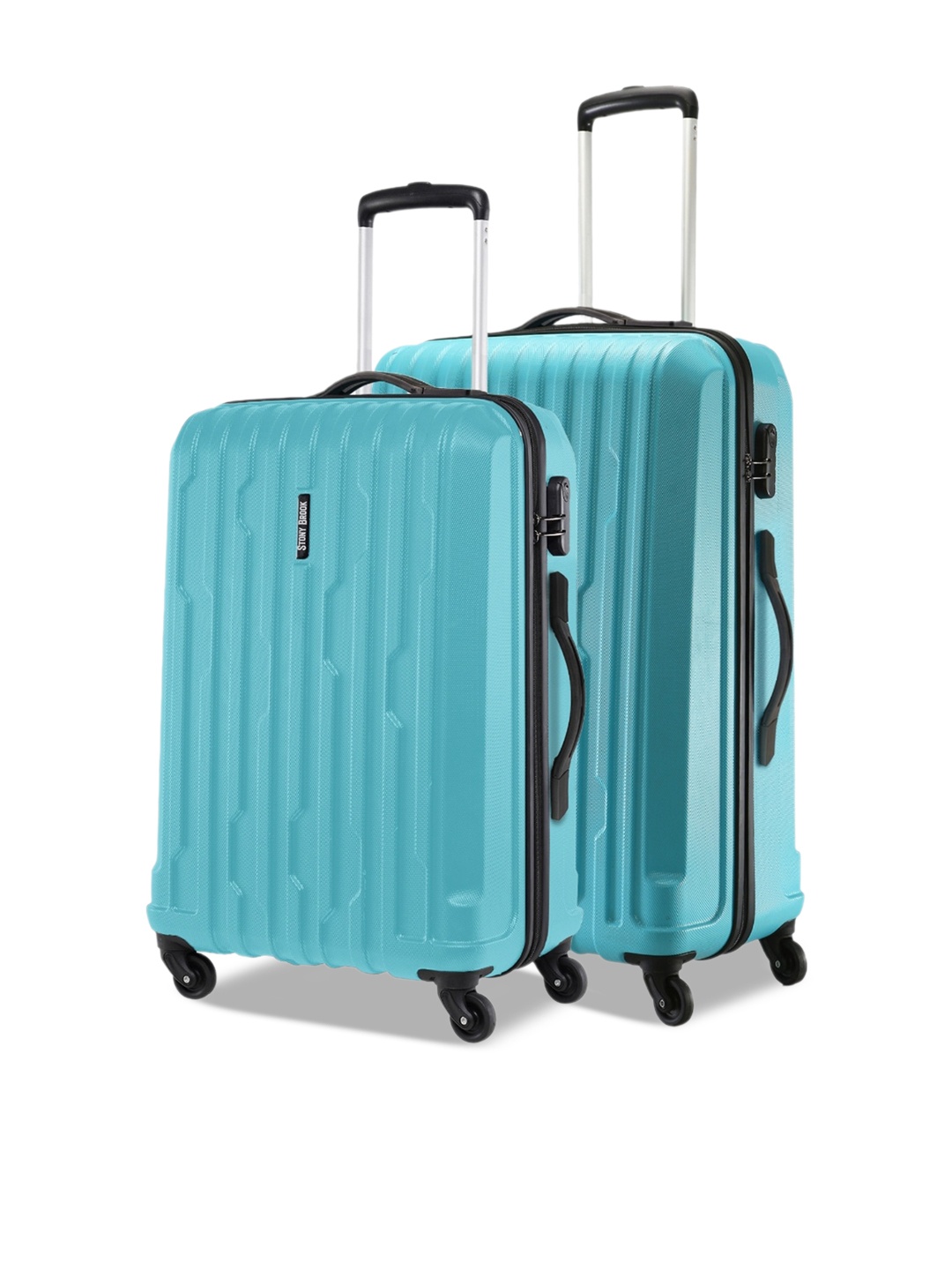 Stony Brook by Nasher Miles Set Of 2 Textured Hard-Sided Large & Medium Trolley Suitcases, Turquoise blue
Stony Brook by Nasher Miles Set Of 2 Textured Hard-Sided Large & Medium Trolley Suitcases, Turquoise blue