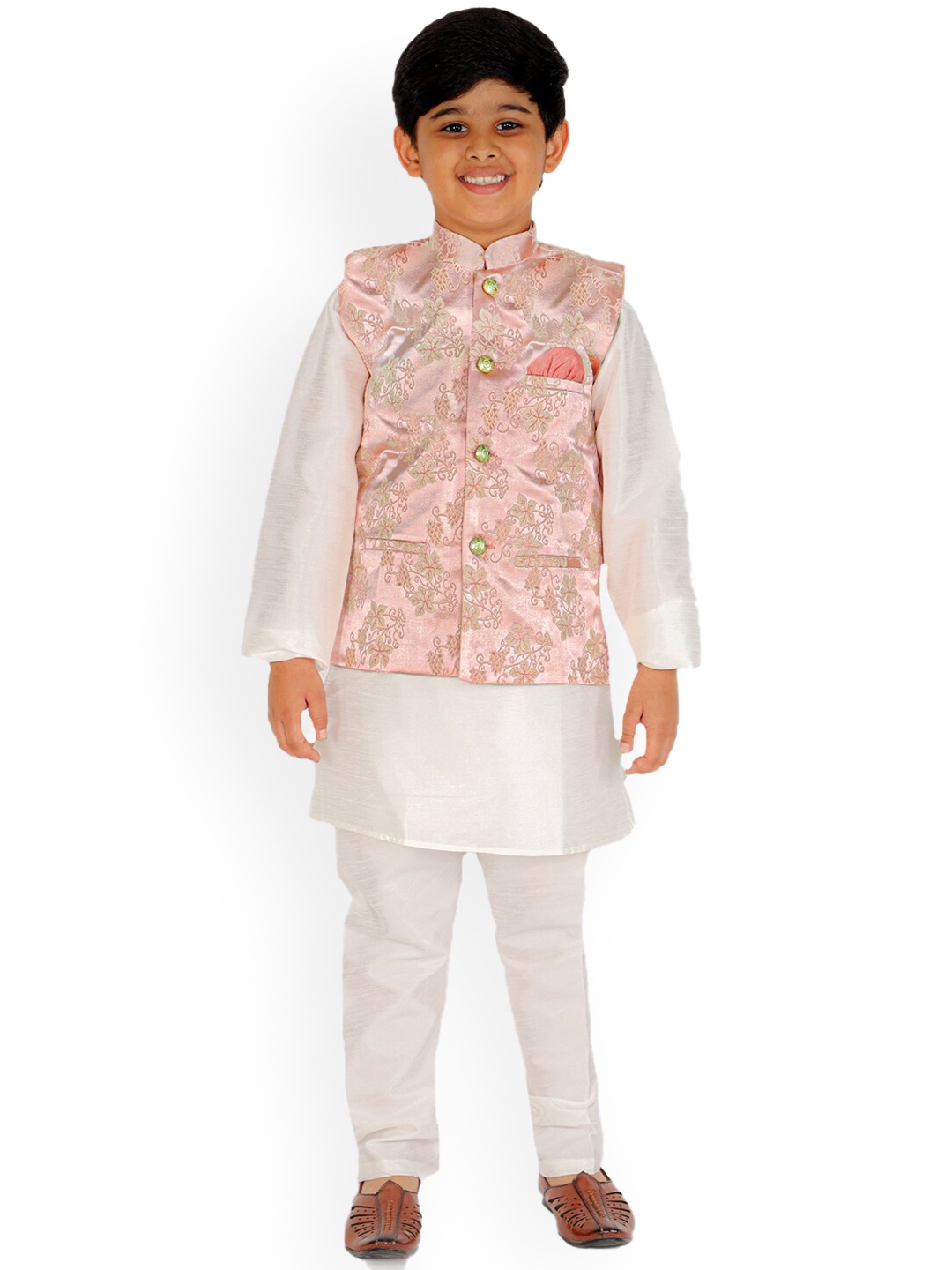 Pro-Ethic STYLE DEVELOPER Boys Mandarin Collar Kurta with Pyjamas & Nehru Jacket, White
Pro-Ethic STYLE DEVELOPER Boys Mandarin Collar Kurta with Pyjamas & Nehru Jacket, White