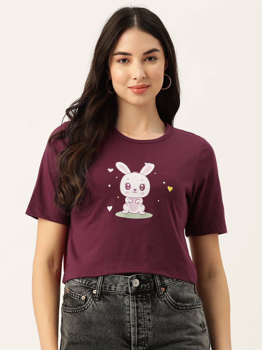 Slenor Women Printed Pure Cotton T-shirt, Maroon
Slenor Women Printed Pure Cotton T-shirt, Maroon