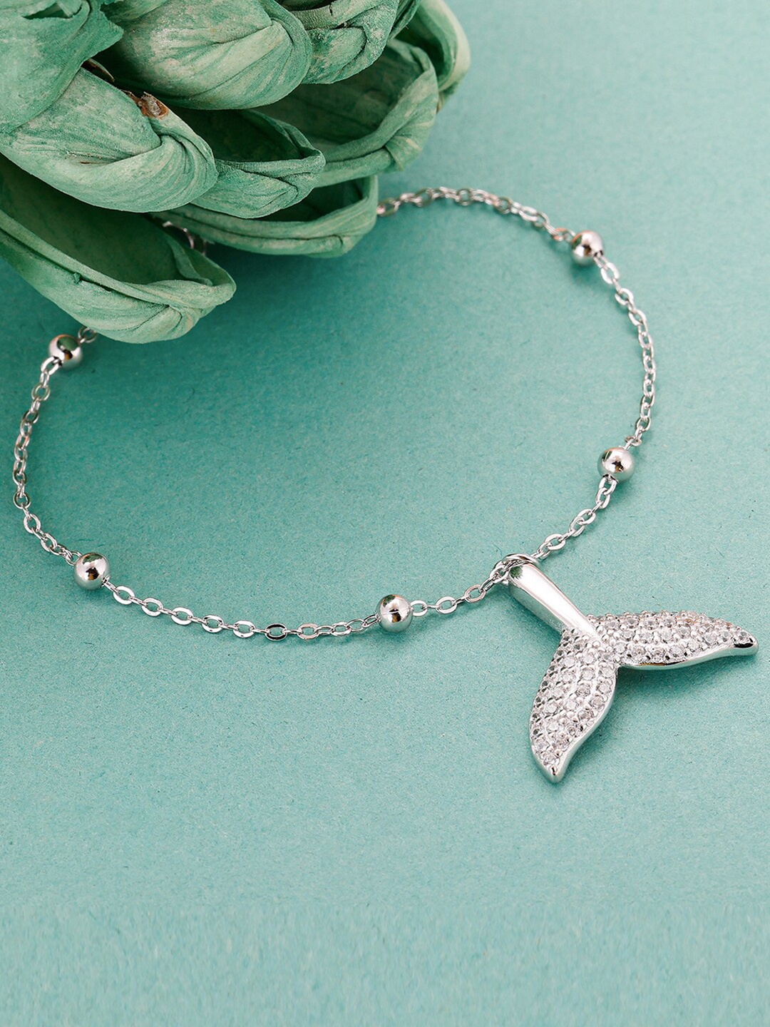 GIVA Rhodium-Plated 925 Sterling Silver Mermaid's Tail Cubic Zirconia Link Bracelet
GIVA Rhodium-Plated 925 Sterling Silver Mermaid's Tail Cubic Zirconia Link Bracelet