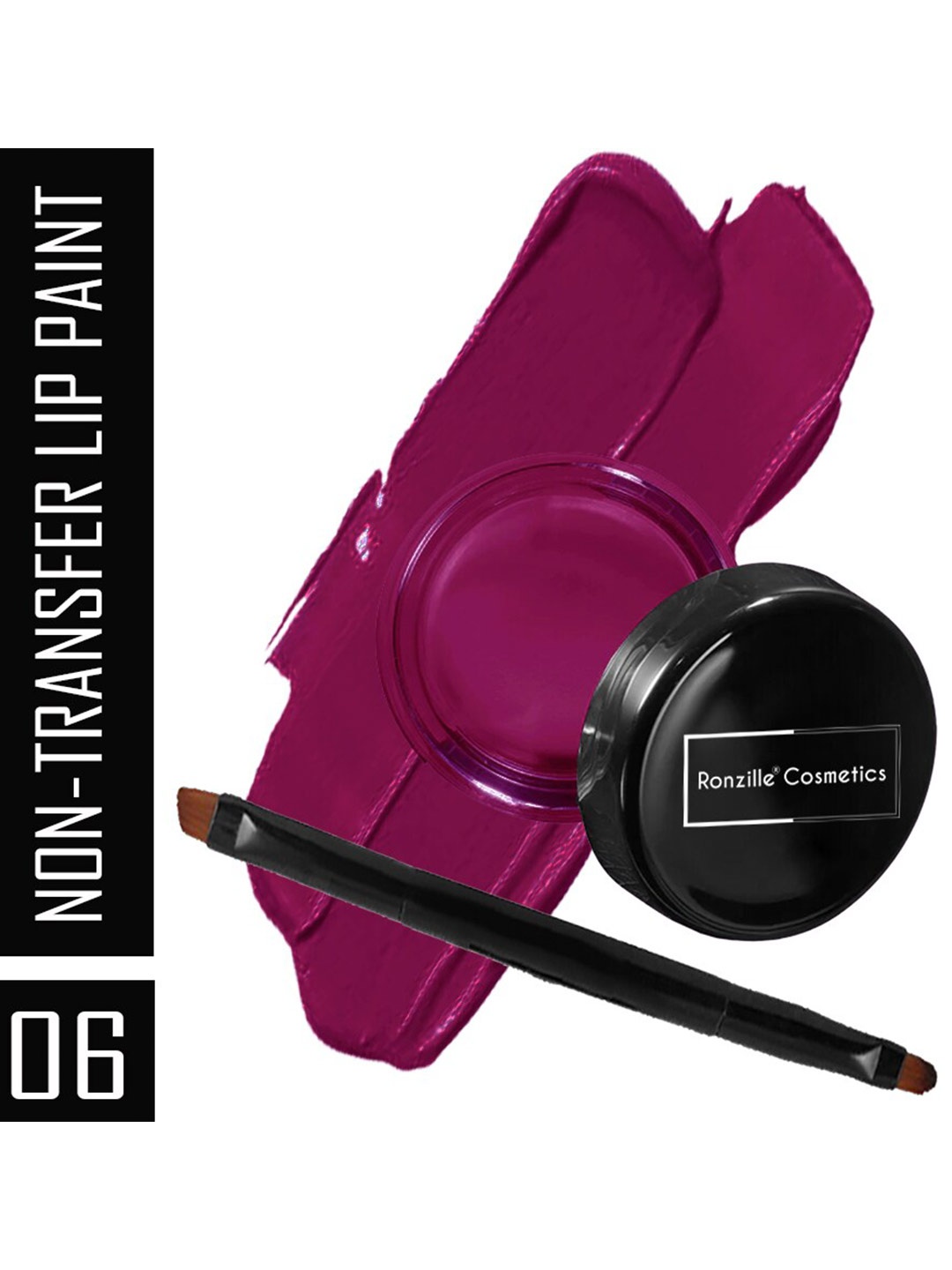 Ronzille Weightless Non-Transfer Lip Paint with Precision Brush 2.5g - Mulberry 06, Purple
Ronzille Weightless Non-Transfer Lip Paint with Precision Brush 2.5g - Mulberry 06, Purple