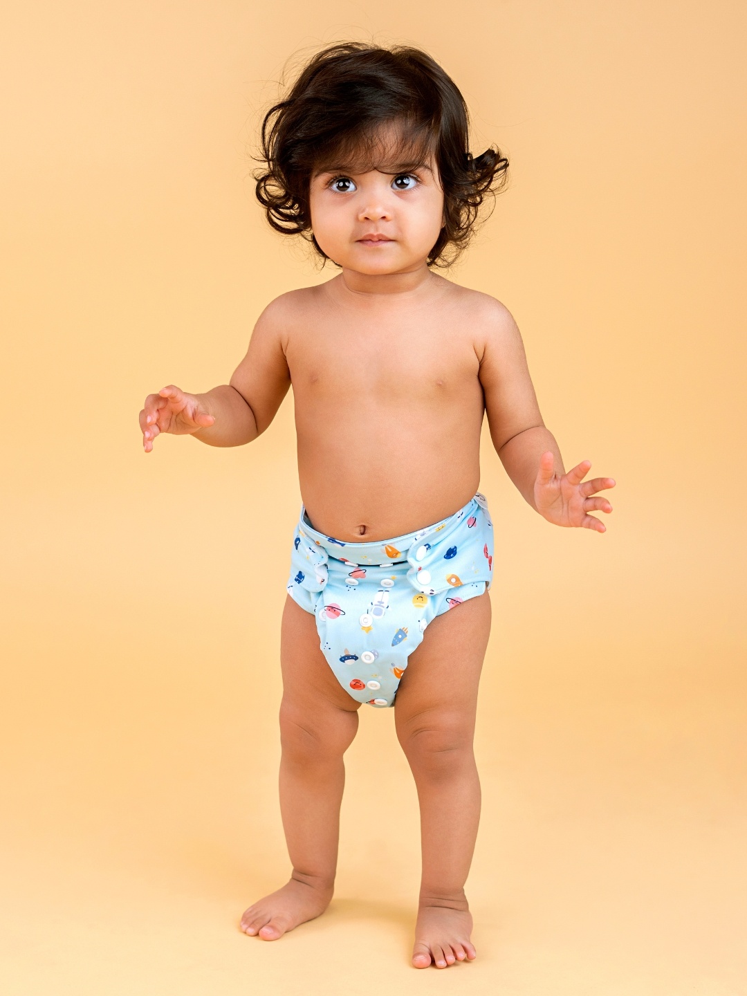 haus & kinder Infants Spacewalk Reusable Cloth Diaper With Cotton Insert & Booster Pads, Blue
haus & kinder Infants Spacewalk Reusable Cloth Diaper With Cotton Insert & Booster Pads, Blue