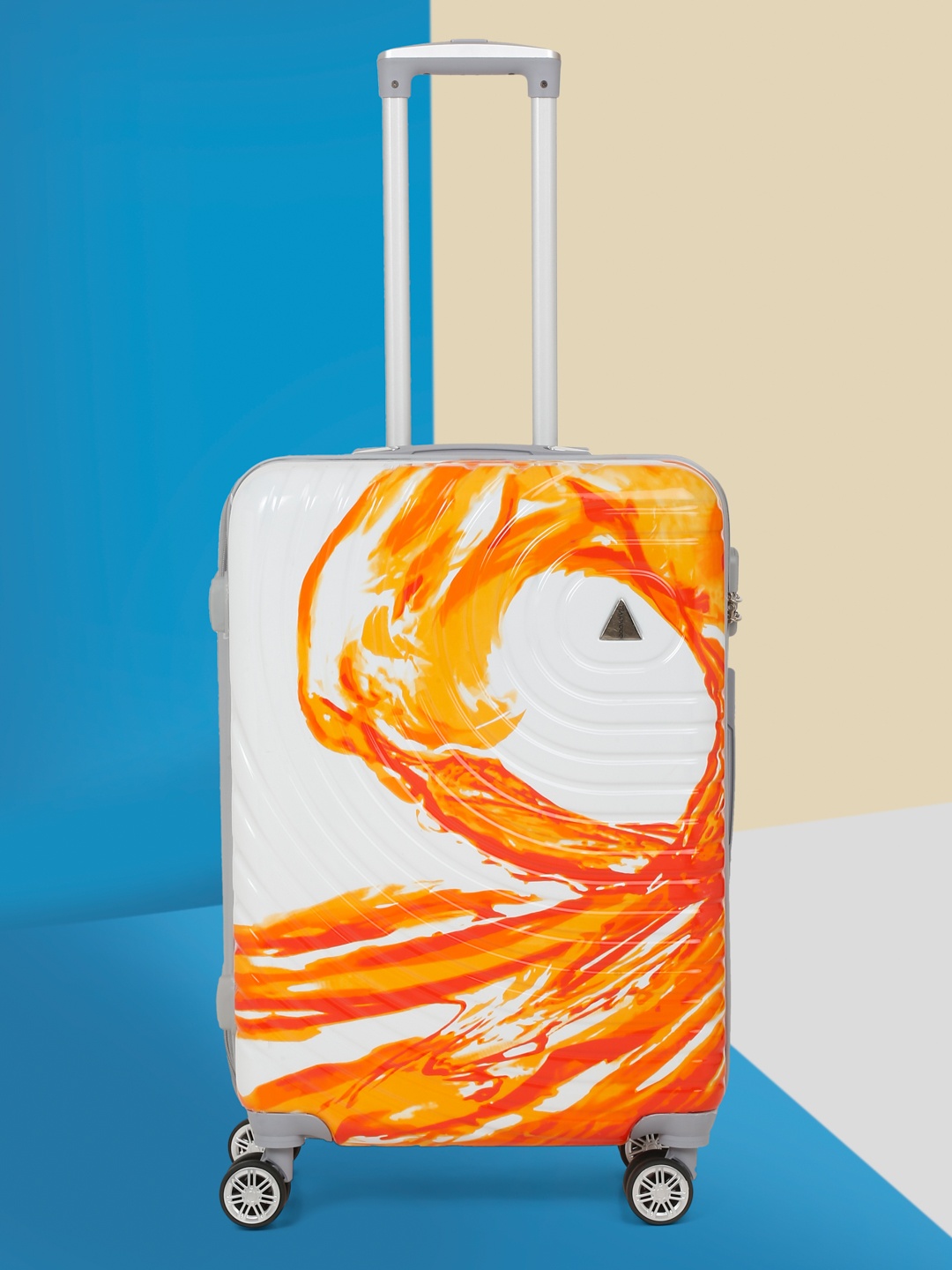 Teakwood Leathers Textured & Printed 360 Degree Rotation Hard Medium Trolley Bag 67 CM, Orange
Teakwood Leathers Textured & Printed 360 Degree Rotation Hard Medium Trolley Bag 67 CM, Orange