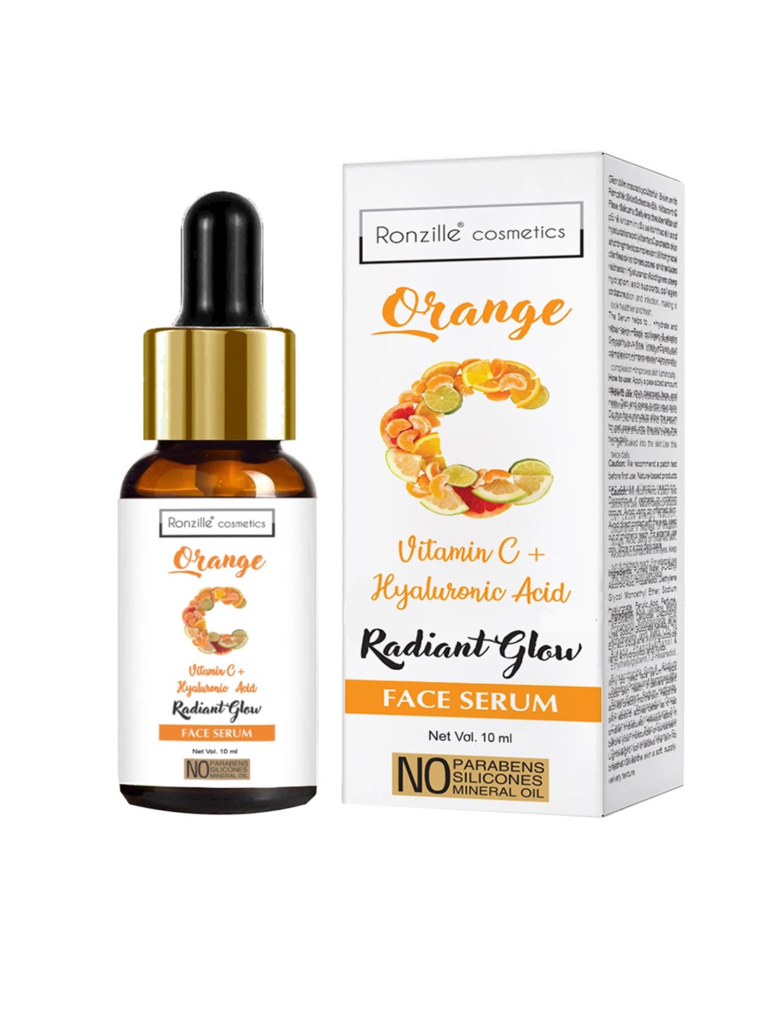 Ronzille Orange Radiant Glow Face Serum with Vitamin C & Hyaluronic Acid - 10 ml, White
Ronzille Orange Radiant Glow Face Serum with Vitamin C & Hyaluronic Acid - 10 ml, White