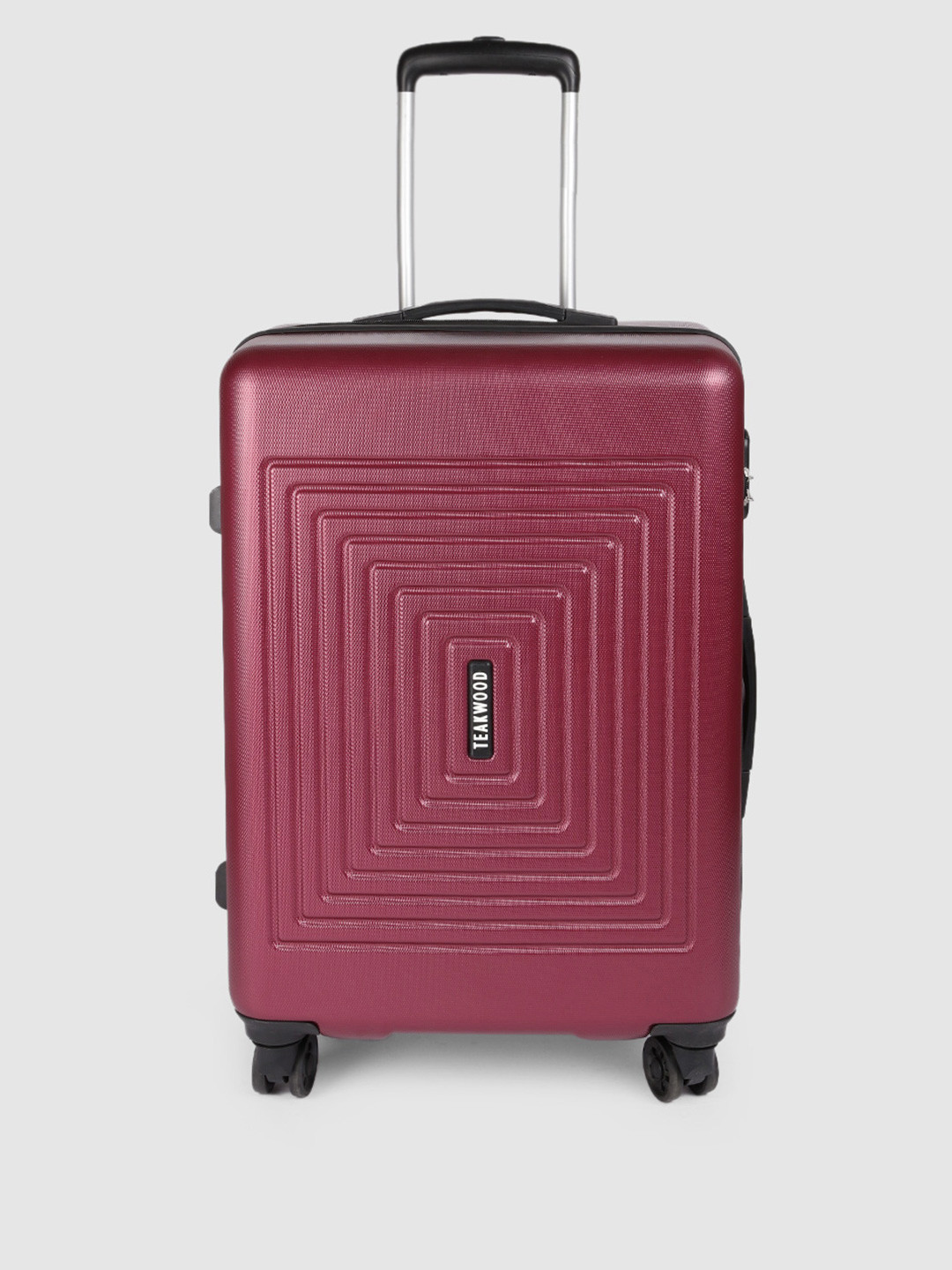 Teakwood Leathers Echo Textured 360 Degree Rotation Hard Medium Trolley Bag -65 CM, Maroon
Teakwood Leathers Echo Textured 360 Degree Rotation Hard Medium Trolley Bag -65 CM, Maroon