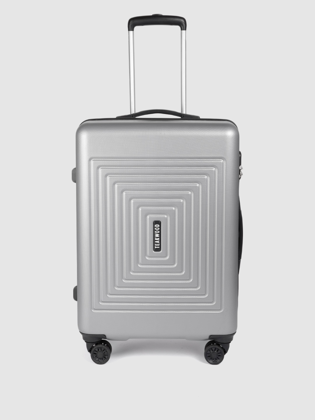 Teakwood Leathers Textured 360 Degree Rotation Hard Medium Trolley Bag 65 CM, Silver
Teakwood Leathers Textured 360 Degree Rotation Hard Medium Trolley Bag 65 CM, Silver