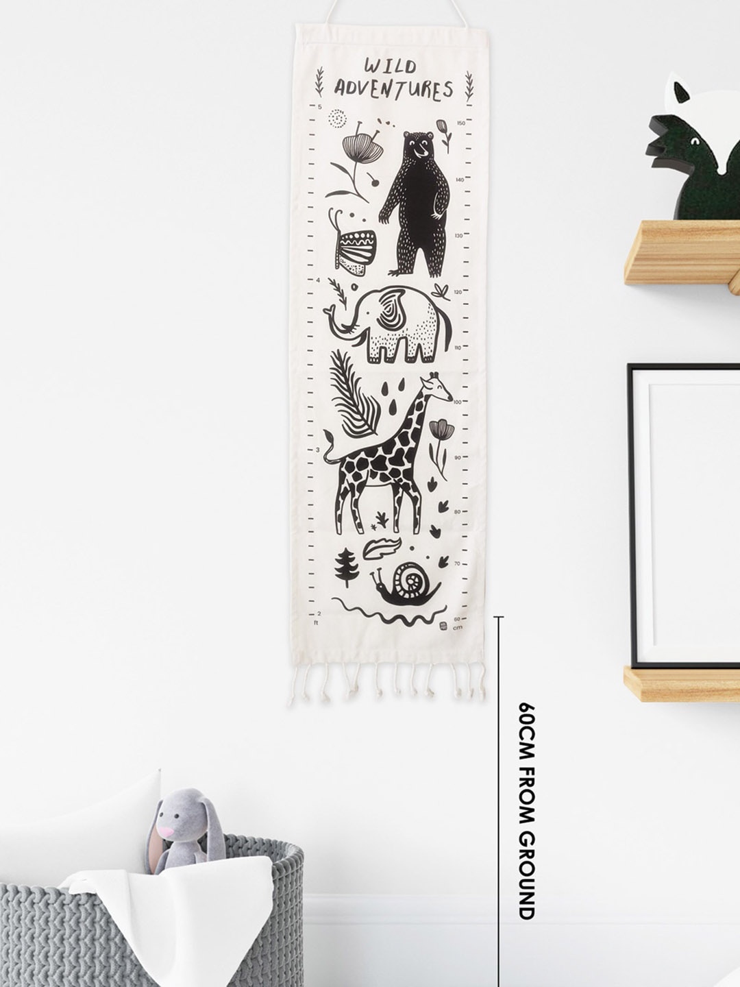 happywagon Kids White Wild Adventure Printed Hanging Growth Chart with Tasselled Detail
happywagon Kids White Wild Adventure Printed Hanging Growth Chart with Tasselled Detail