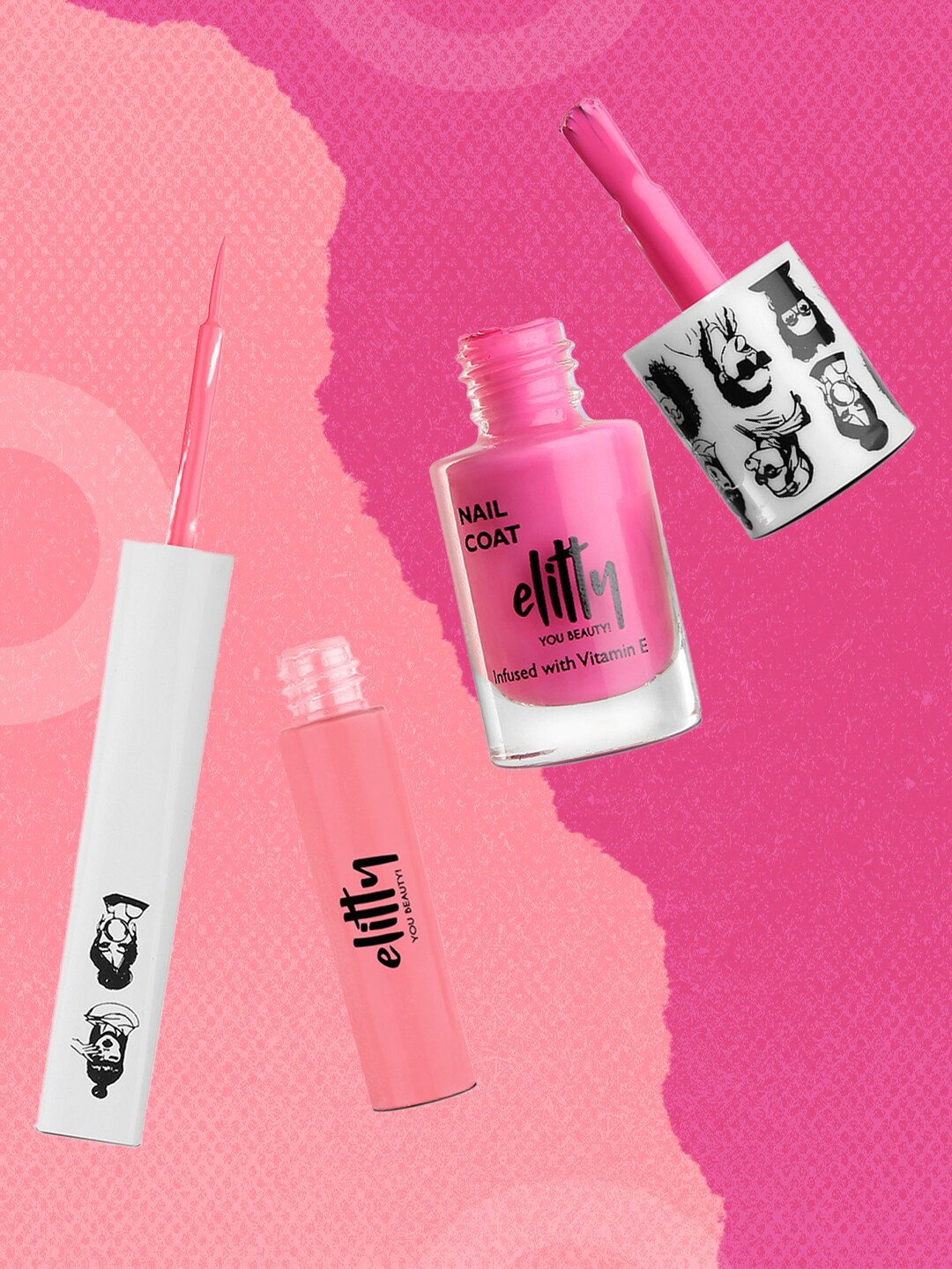 Elitty Pack of 2 Crossbow Eyeliner & Secret Crush Nail Paint- Angel Energy combo, Pink
Elitty Pack of 2 Crossbow Eyeliner & Secret Crush Nail Paint- Angel Energy combo, Pink