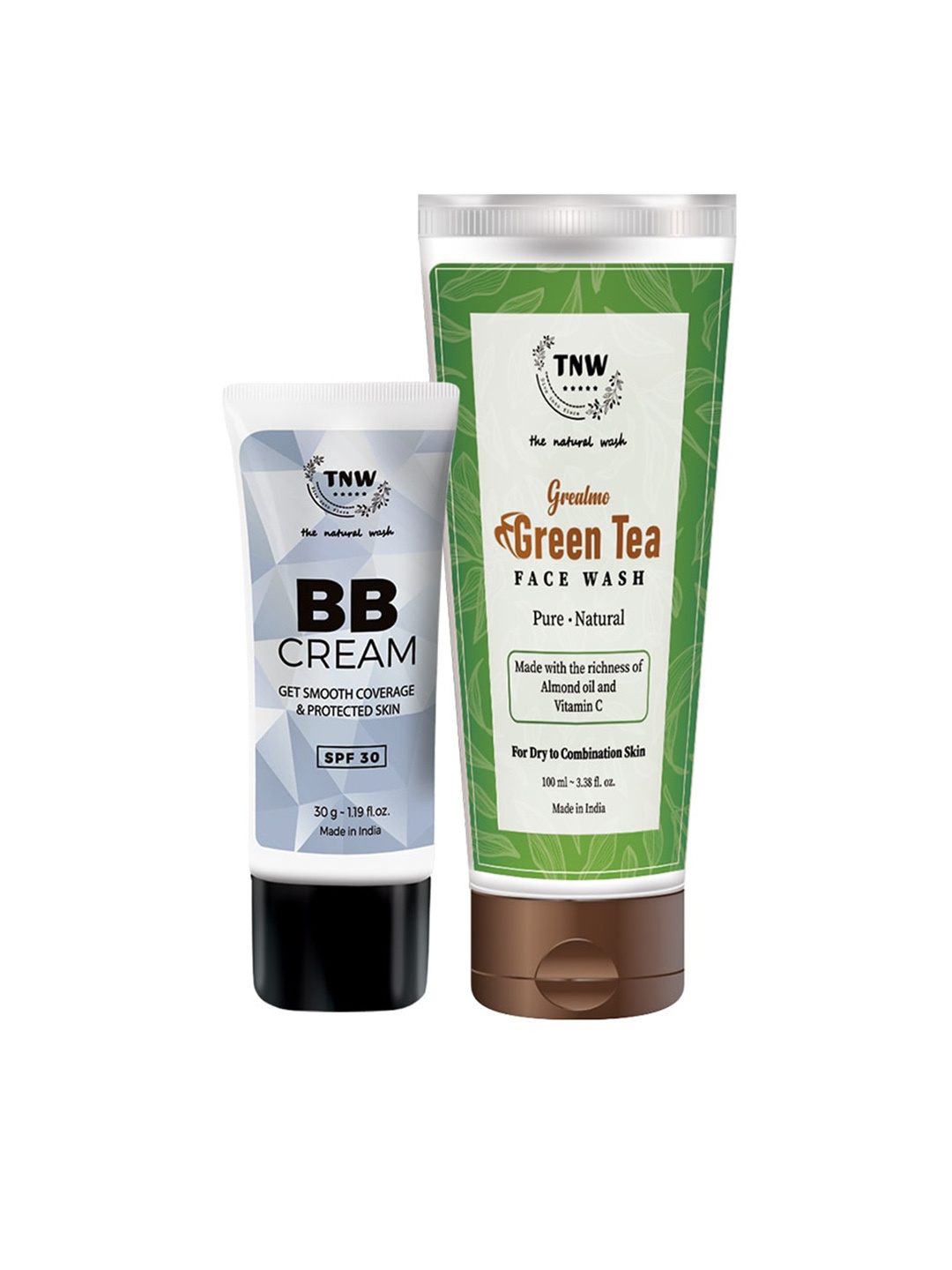 TNW the natural wash Set of BB Cream - Medium Shade & Green Tea Face Wash, Beige
TNW the natural wash Set of BB Cream - Medium Shade & Green Tea Face Wash, Beige
