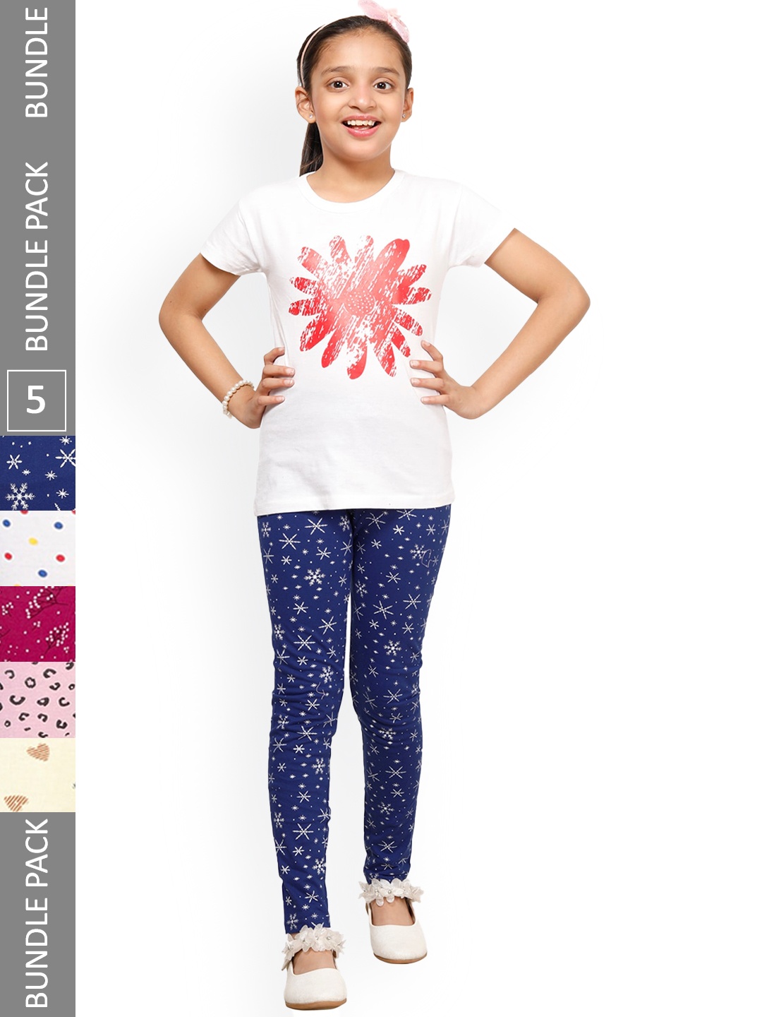 IndiWeaves Girls Pack Of 5 Conversational Printed Pure Cotton Ankle Length Leggings, Navy blue
IndiWeaves Girls Pack Of 5 Conversational Printed Pure Cotton Ankle Length Leggings, Navy blue