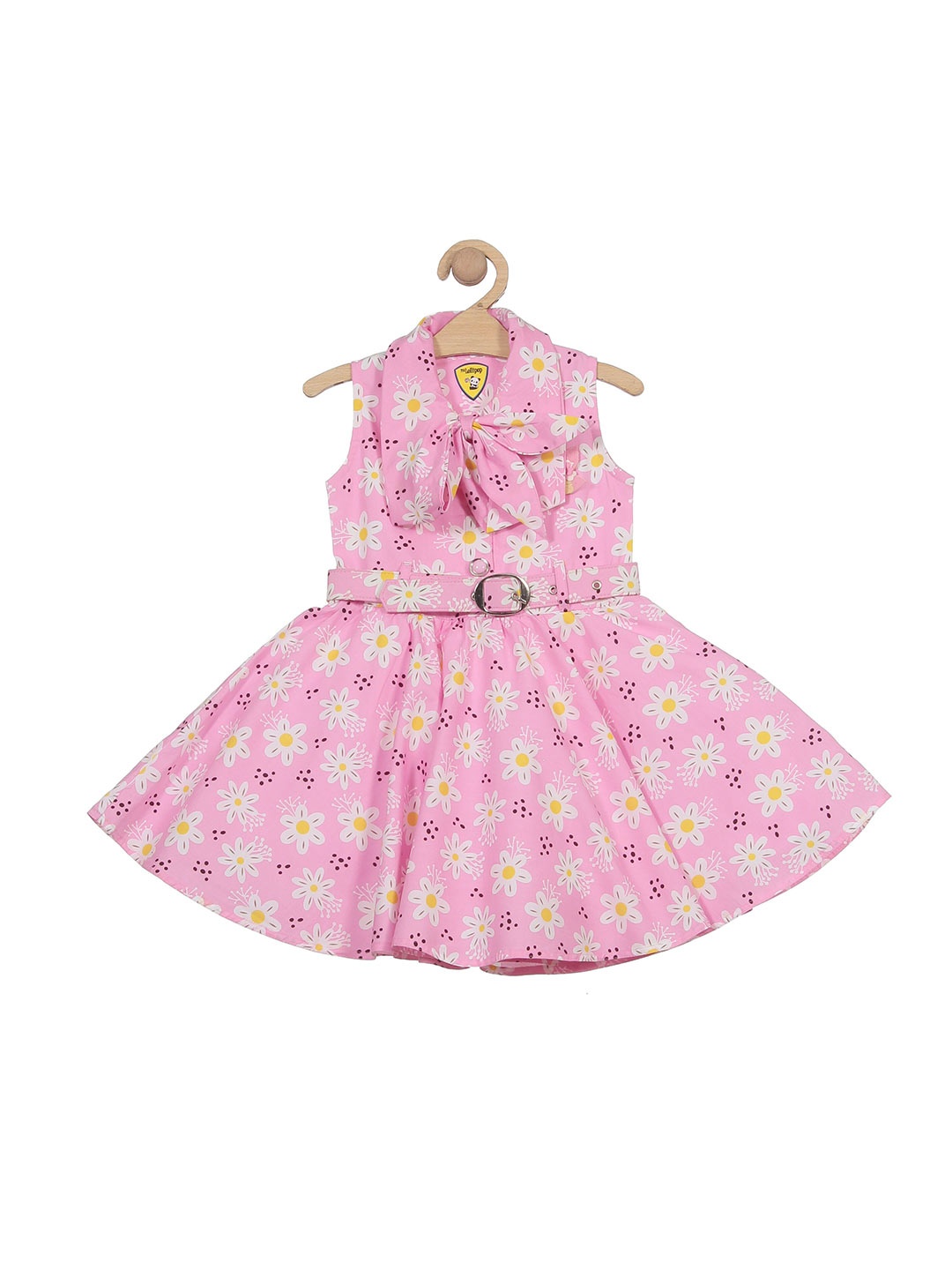 Lil Lollipop Girls Floral Print Fit & Flare Dress, Pink