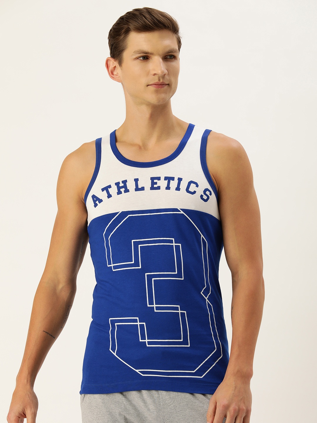 Chromozome Colourblocked & Varsity Printed Sleeveless Cotton Innerwear Vests 8902733627153, Blue
Chromozome Colourblocked & Varsity Printed Sleeveless Cotton Innerwear Vests 8902733627153, Blue