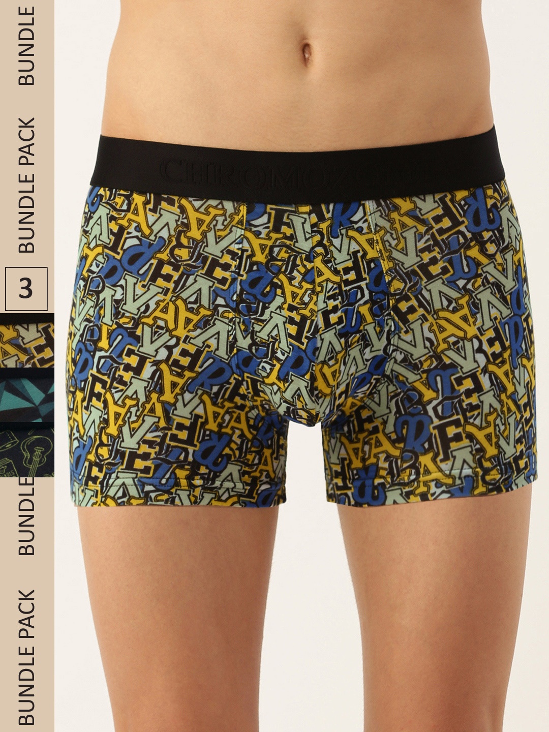 Chromozome Men Set Of 3 Printed Comfort Fit Ultra Premium Micro Modal Trunks 8902733641821, Multi
Chromozome Men Set Of 3 Printed Comfort Fit Ultra Premium Micro Modal Trunks 8902733641821, Multi