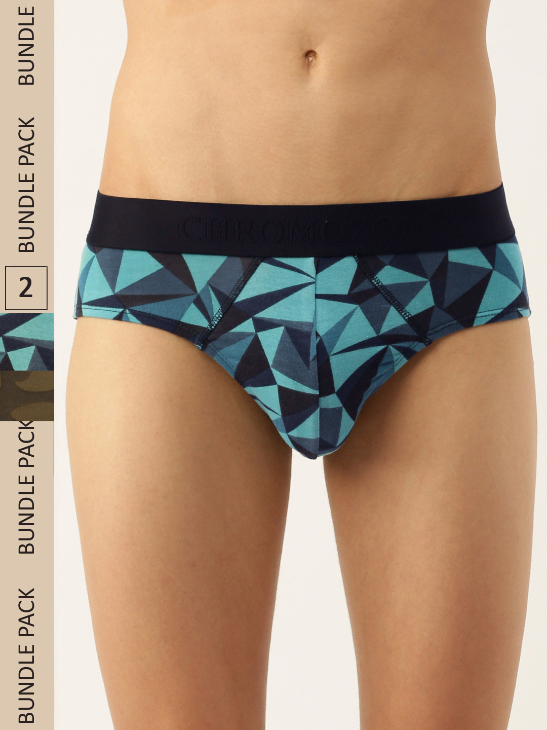 Chromozome Men Pack of 2 Ultra Premium Micro Modal Printed Briefs 8902733640589-MULTI 2, Blue 
Chromozome Men Pack of 2 Ultra Premium Micro Modal Printed Briefs 8902733640589-MULTI 2, Blue