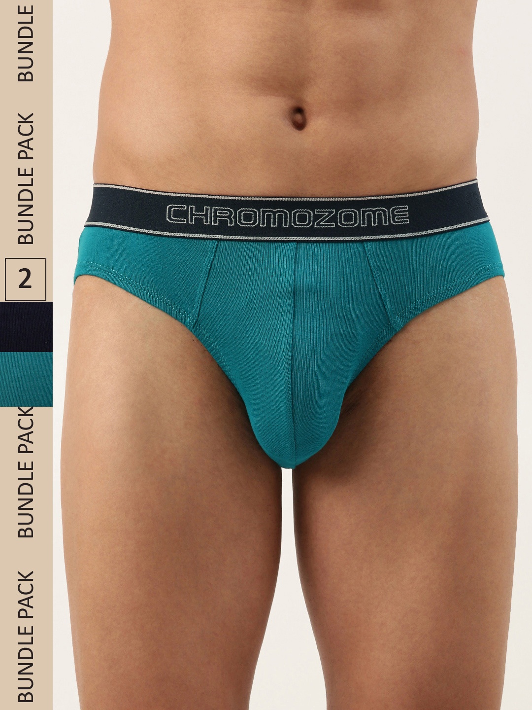 Chromozome Men Pack Of 2 Premium Pure Cotton Ribbed Briefs 8902733639866, Blue
Chromozome Men Pack Of 2 Premium Pure Cotton Ribbed Briefs 8902733639866, Blue