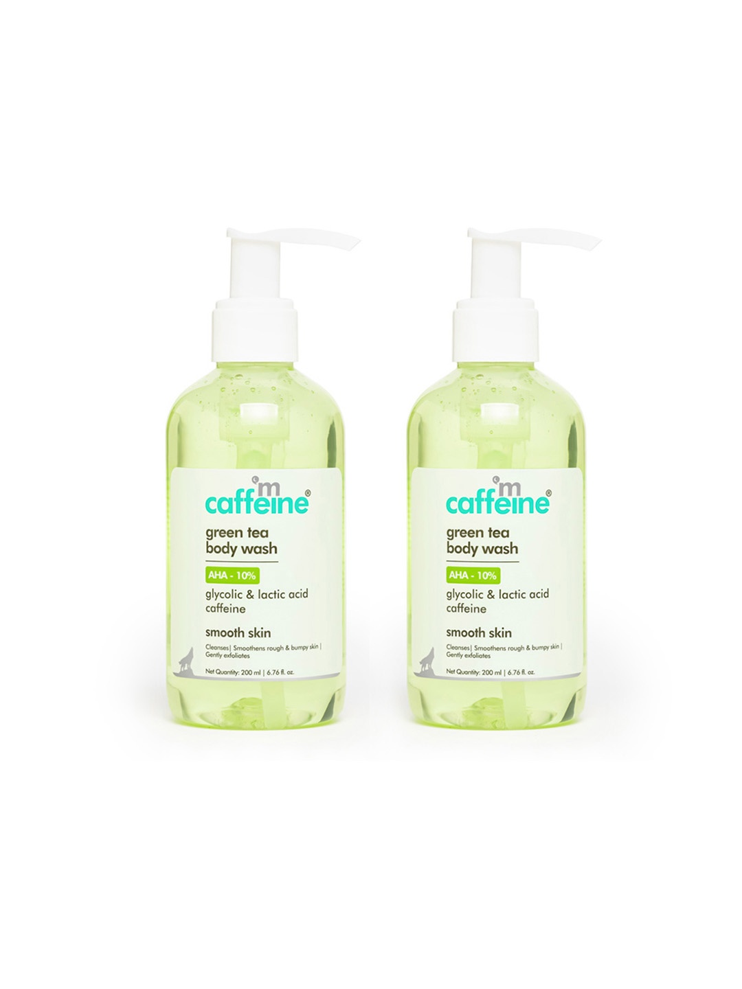 MCaffeine Set of 2 Green Tea & 10% AHA Body Wash for Rough & Bumpy Skin - 200 ml each
MCaffeine Set of 2 Green Tea & 10% AHA Body Wash for Rough & Bumpy Skin - 200 ml each