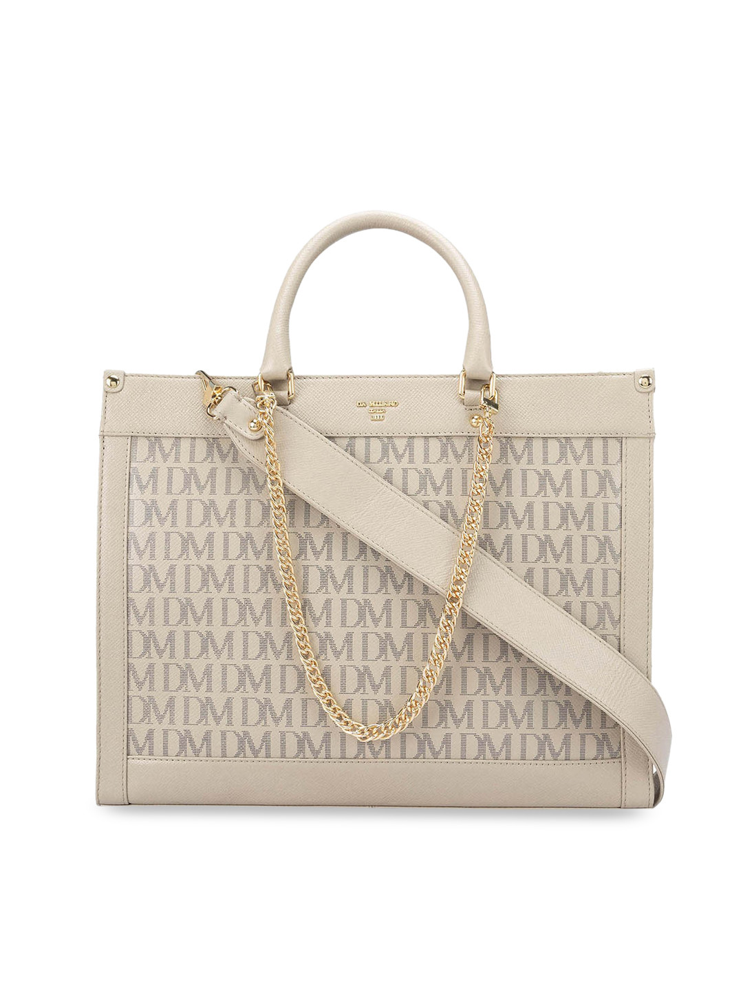 Da Milano Typography Printed Leather Structured Handheld Bag, Beige
Da Milano Typography Printed Leather Structured Handheld Bag, Beige