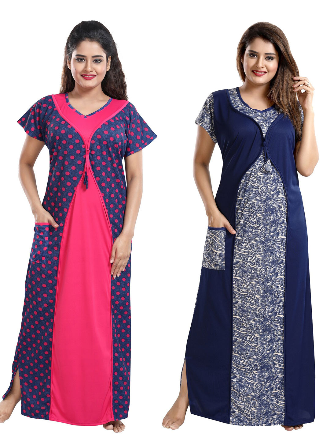 SHOPPING STATION Pack Of 2 Floral Printed Satin Maxi Nightdress, Pink
SHOPPING STATION Pack Of 2 Floral Printed Satin Maxi Nightdress, Pink