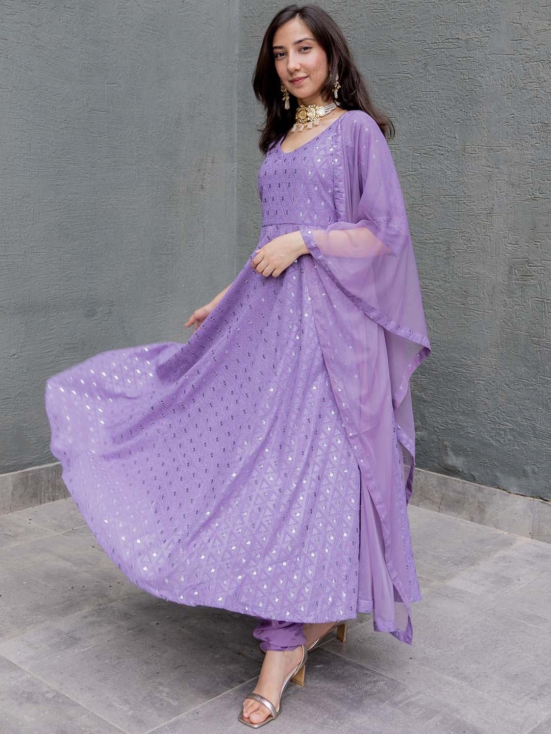 Libas Women Ethnic Motifs Embroidered Empire Sequinned Kurta with Churidar & With Dupatta, Lavender
Libas Women Ethnic Motifs Embroidered Empire Sequinned Kurta with Churidar & With Dupatta, Lavender