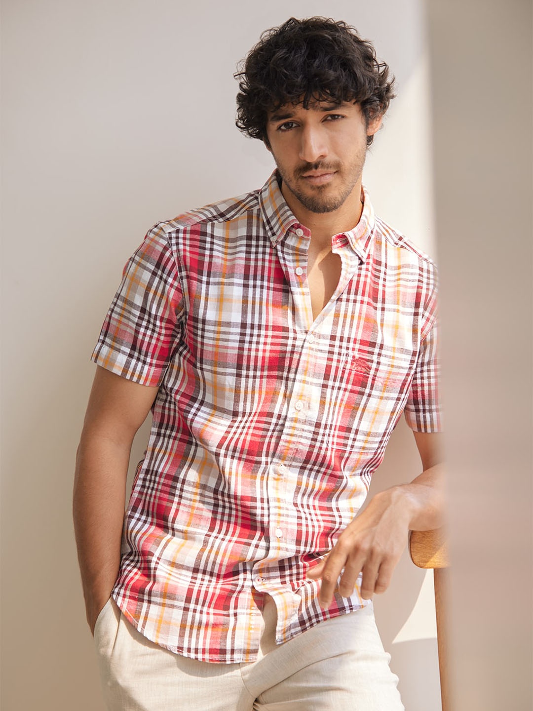 Andamen Comfort Tartan Checked Button Down Collar Cotton Slim Fit Casual Shirt, Red
Andamen Comfort Tartan Checked Button Down Collar Cotton Slim Fit Casual Shirt, Red