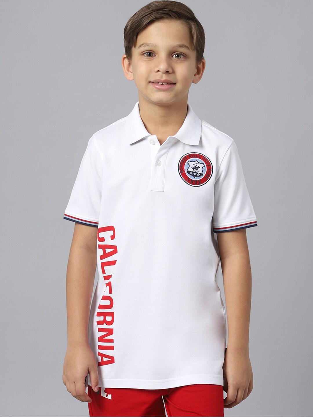 Beverly Hills Polo Club Boys Typography Printed Polo Collar Pure Cotton T-shirt, White
Beverly Hills Polo Club Boys Typography Printed Polo Collar Pure Cotton T-shirt, White