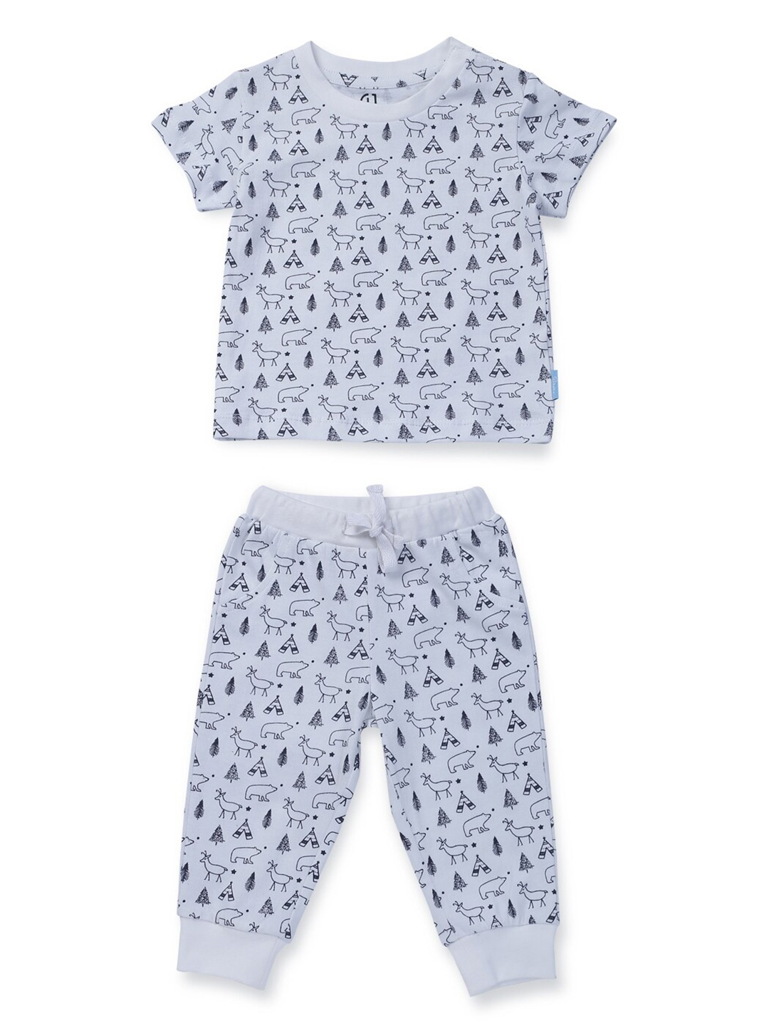 Gini and Jony Infant Boys Printed Pure Cotton T-shirt with Pyjamas Clothing Set, Blue
Gini and Jony Infant Boys Printed Pure Cotton T-shirt with Pyjamas Clothing Set, Blue