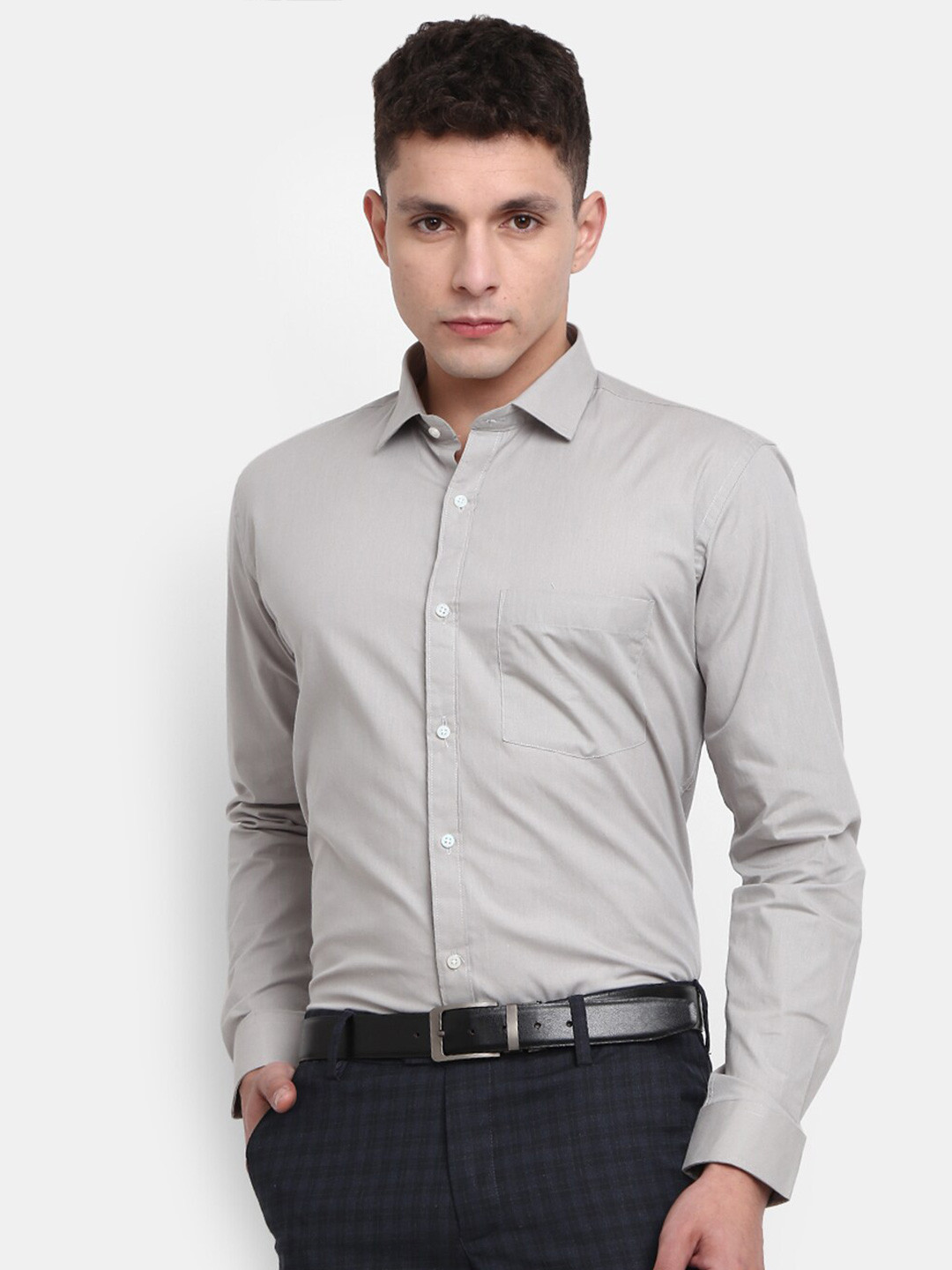 J White by Vmart Spread Collar Cotton Formal Shirt, Grey
J White by Vmart Spread Collar Cotton Formal Shirt, Grey