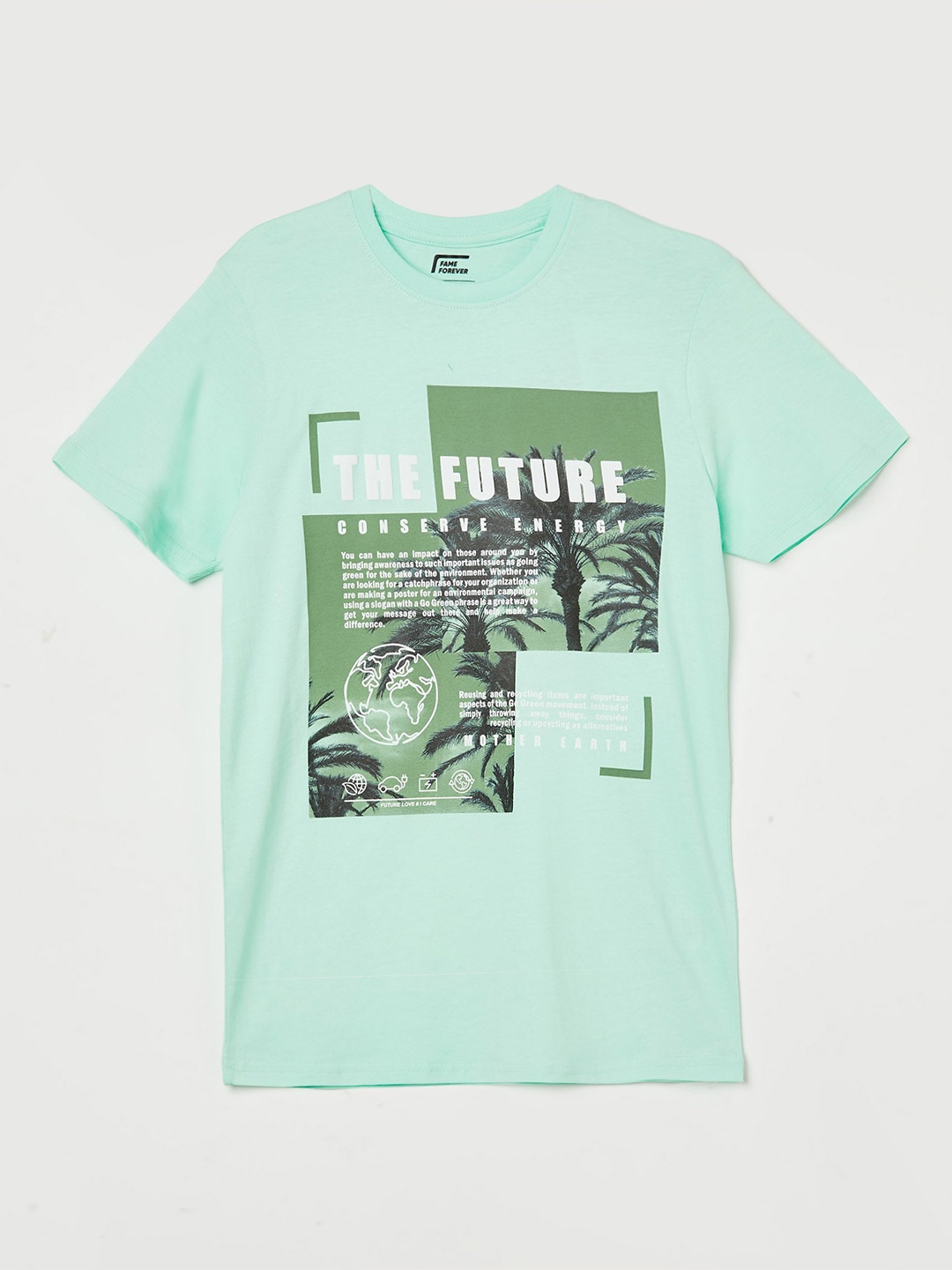 Fame Forever by Lifestyle Boys Typography Printed Slim Fit Pure Cotton T-Shirt, Sea green
Fame Forever by Lifestyle Boys Typography Printed Slim Fit Pure Cotton T-Shirt, Sea green