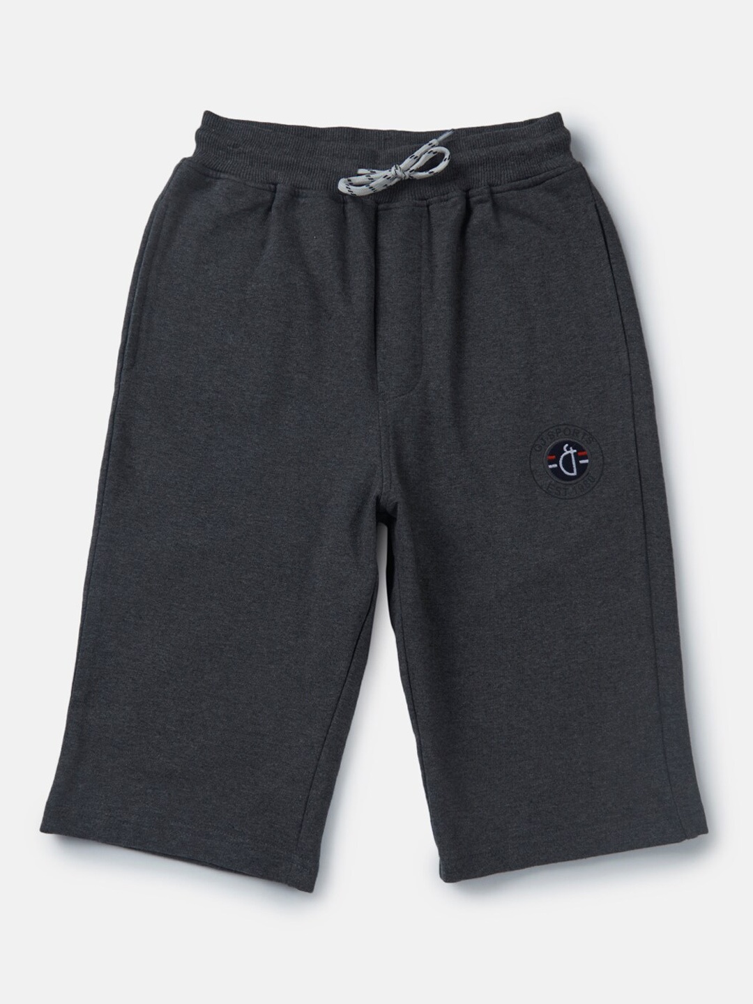 Gini and Jony Boys Mid-Rise Cotton Shorts, Grey