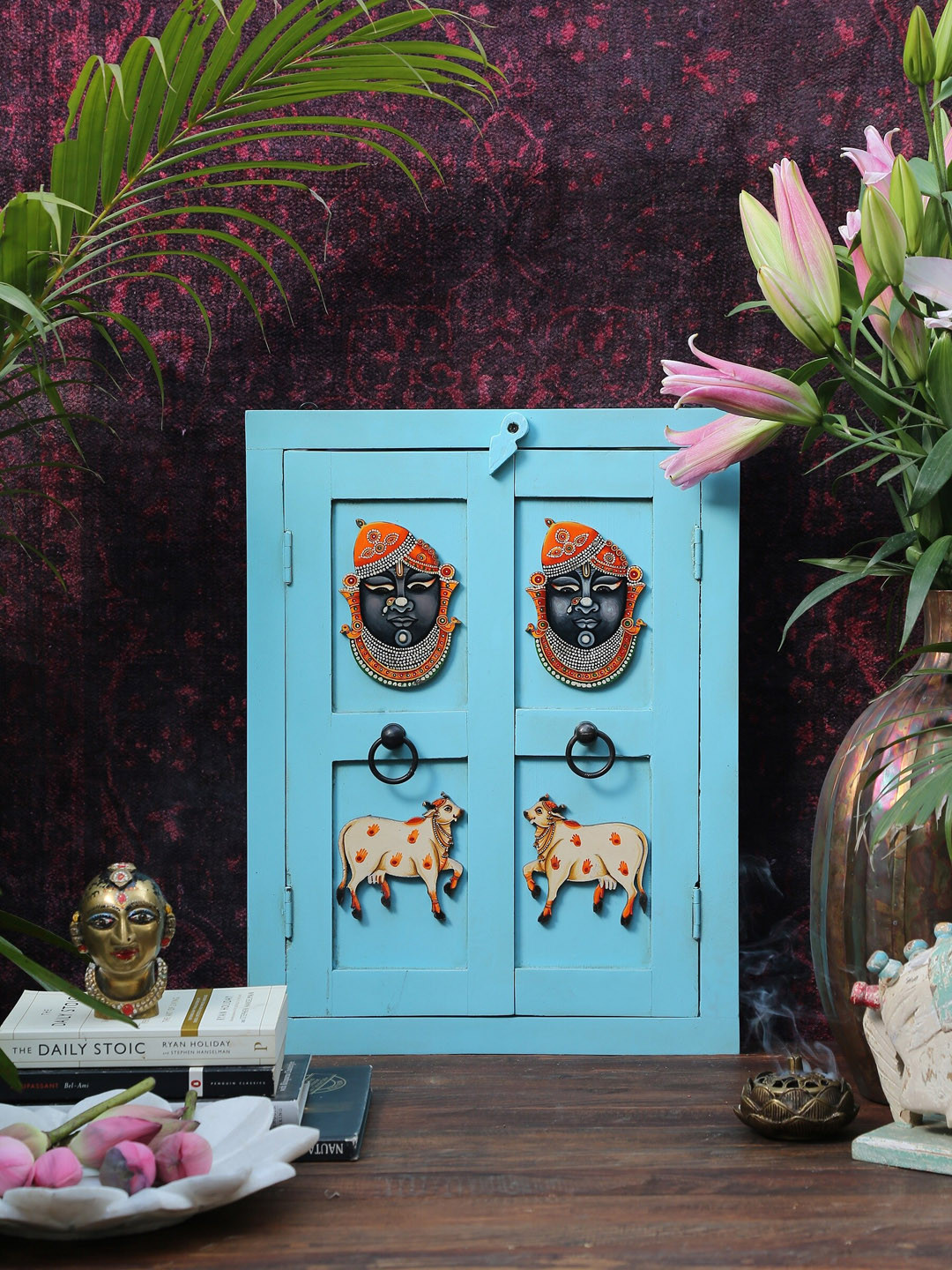 Amoliconcepts Revive Blue SrinathJi Double Door Wooden Wall Decor With Mirror
Amoliconcepts Revive Blue SrinathJi Double Door Wooden Wall Decor With Mirror